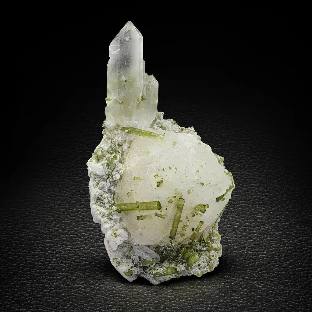 Rare Pollucite Crystal with Quartz and Tourmaline from Pakistan