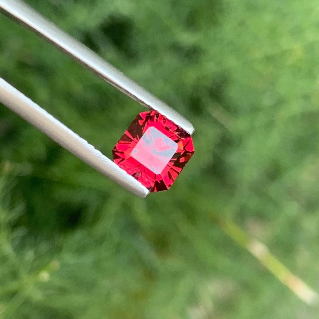 1.90 Carat Red Garnet Asscher Cut