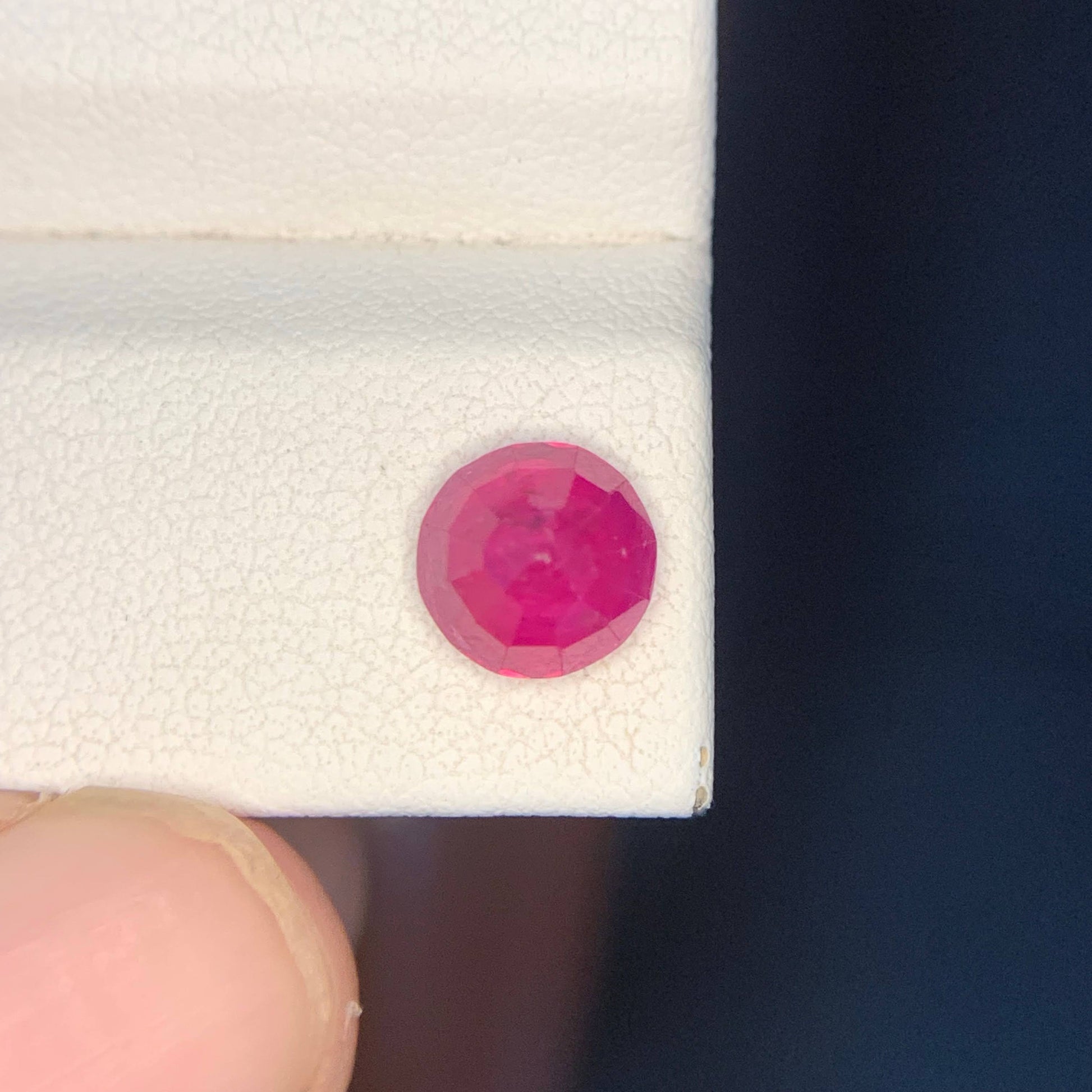 1.75 Carat Pinkish Red Round Ruby