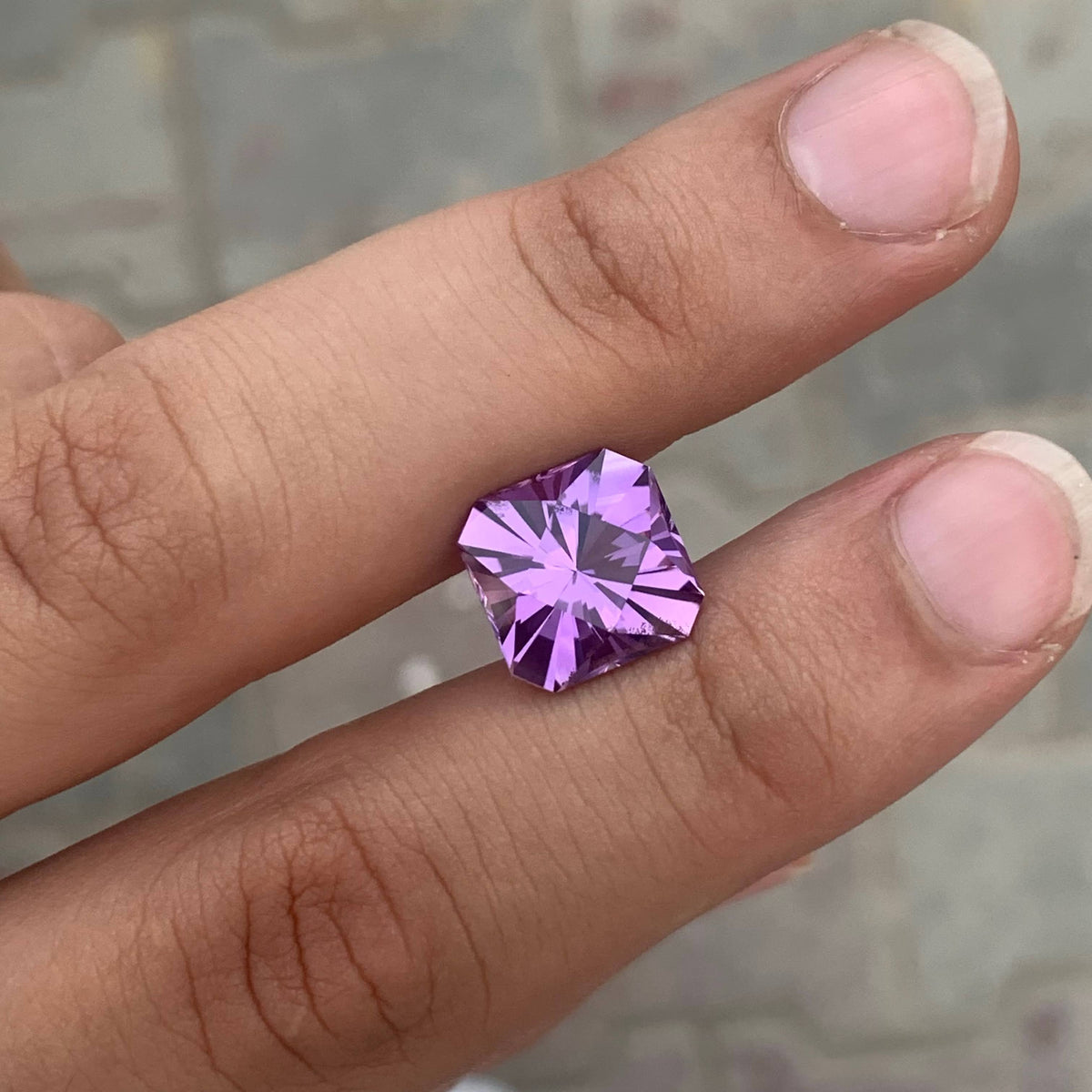 6.70 Carat Natural Loose Purple Amethyst Stone Fancy Cut Brazilian Gemstone