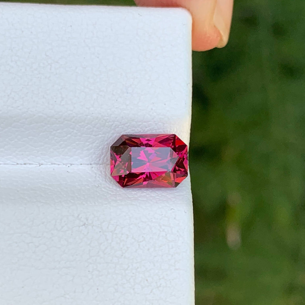 2.80 Carat Red Garnet Cushion Cut