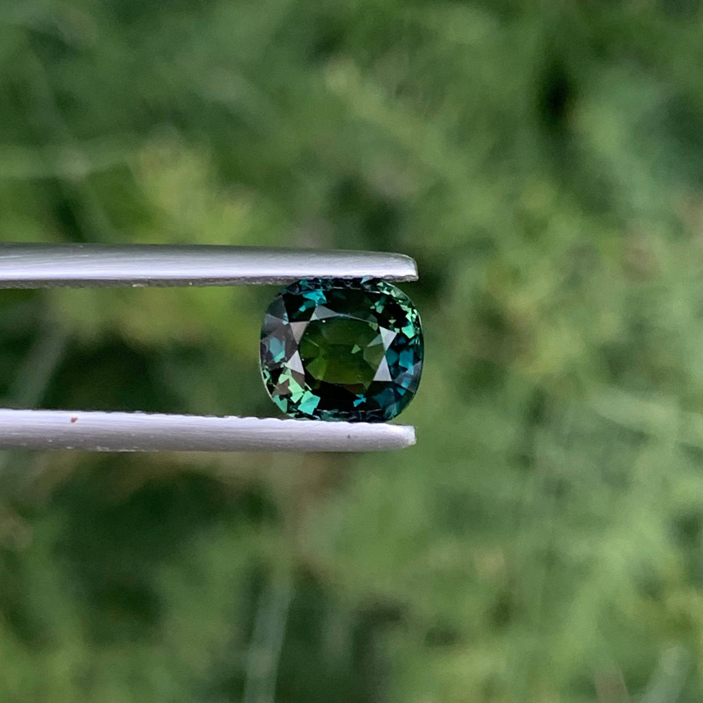 1.60 Carat Teal Sapphire Cushion Cut