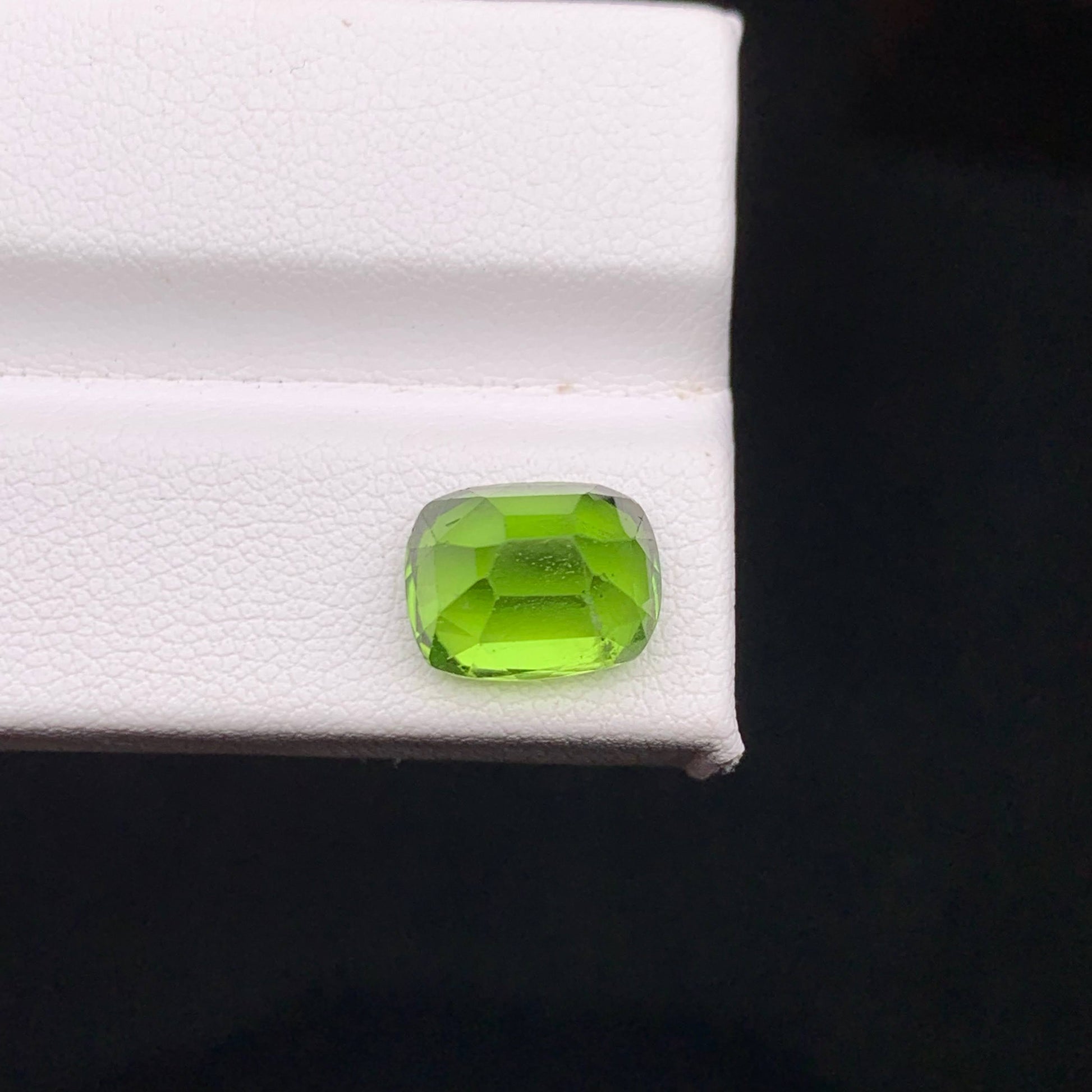 6.00 Carat Apple Green Peridot Green gemstone on a white background