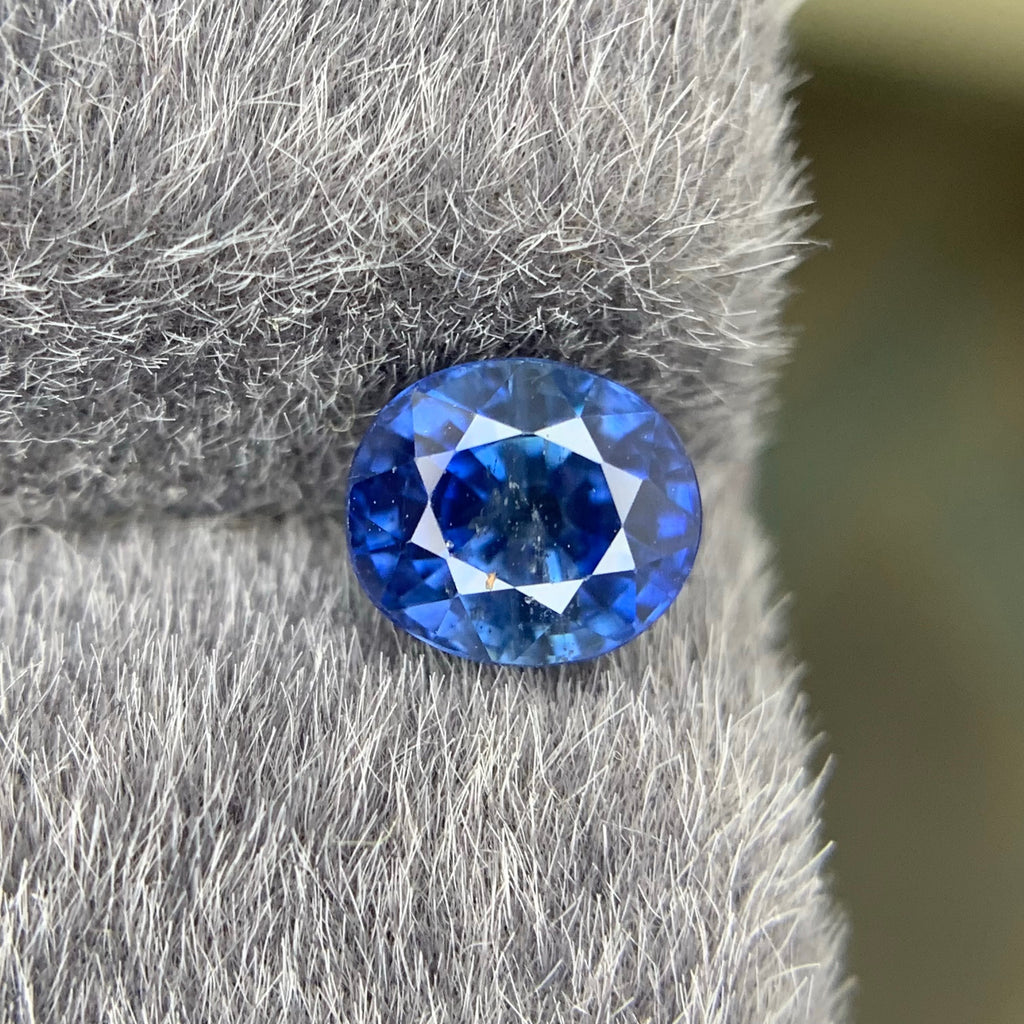 1.15 Carat Natural Loose Blue Sapphire Stone Oval Cut Sri Lankan Gemstone