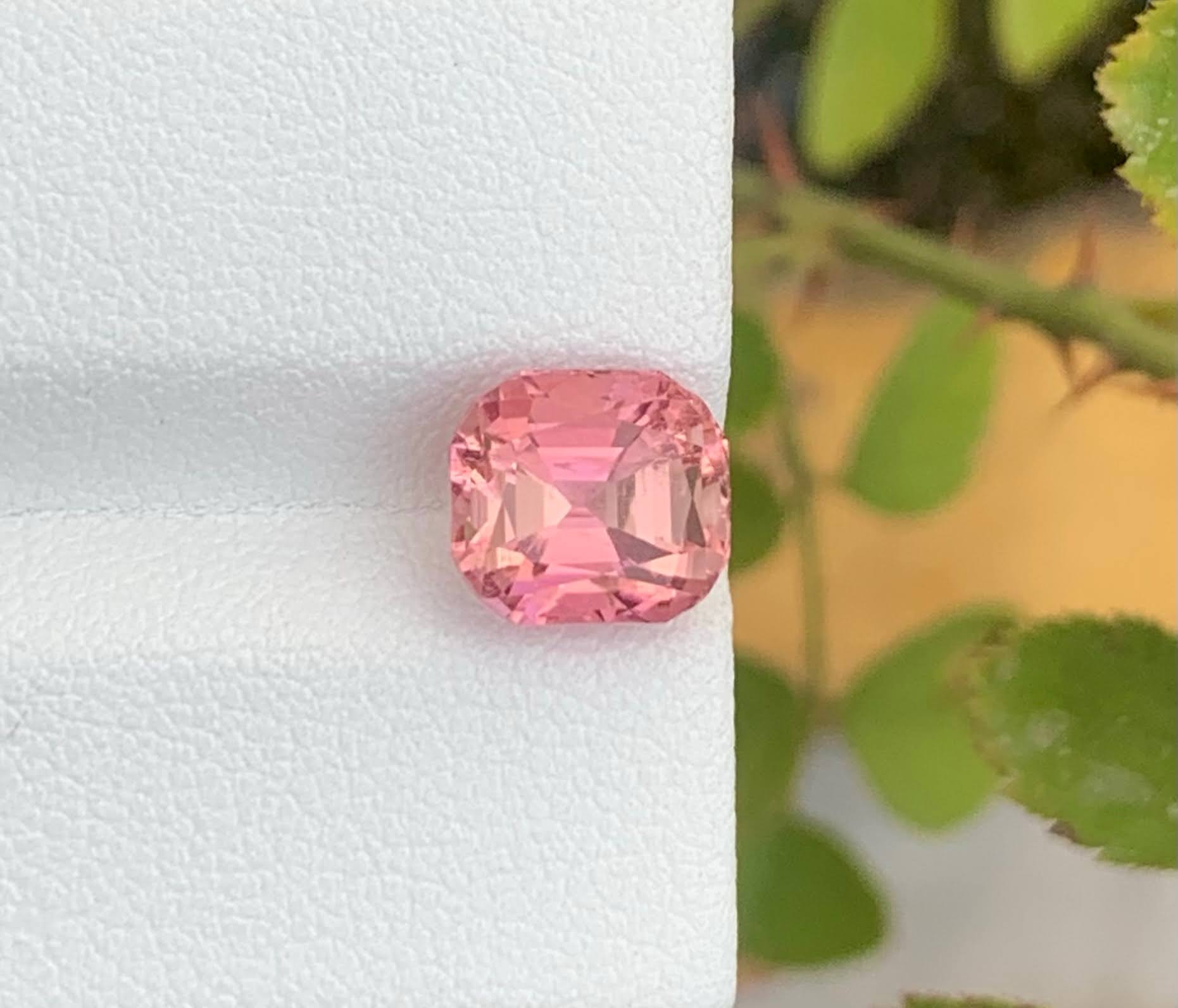 3Ct Natural Baby Pink Tourmaline Cushion