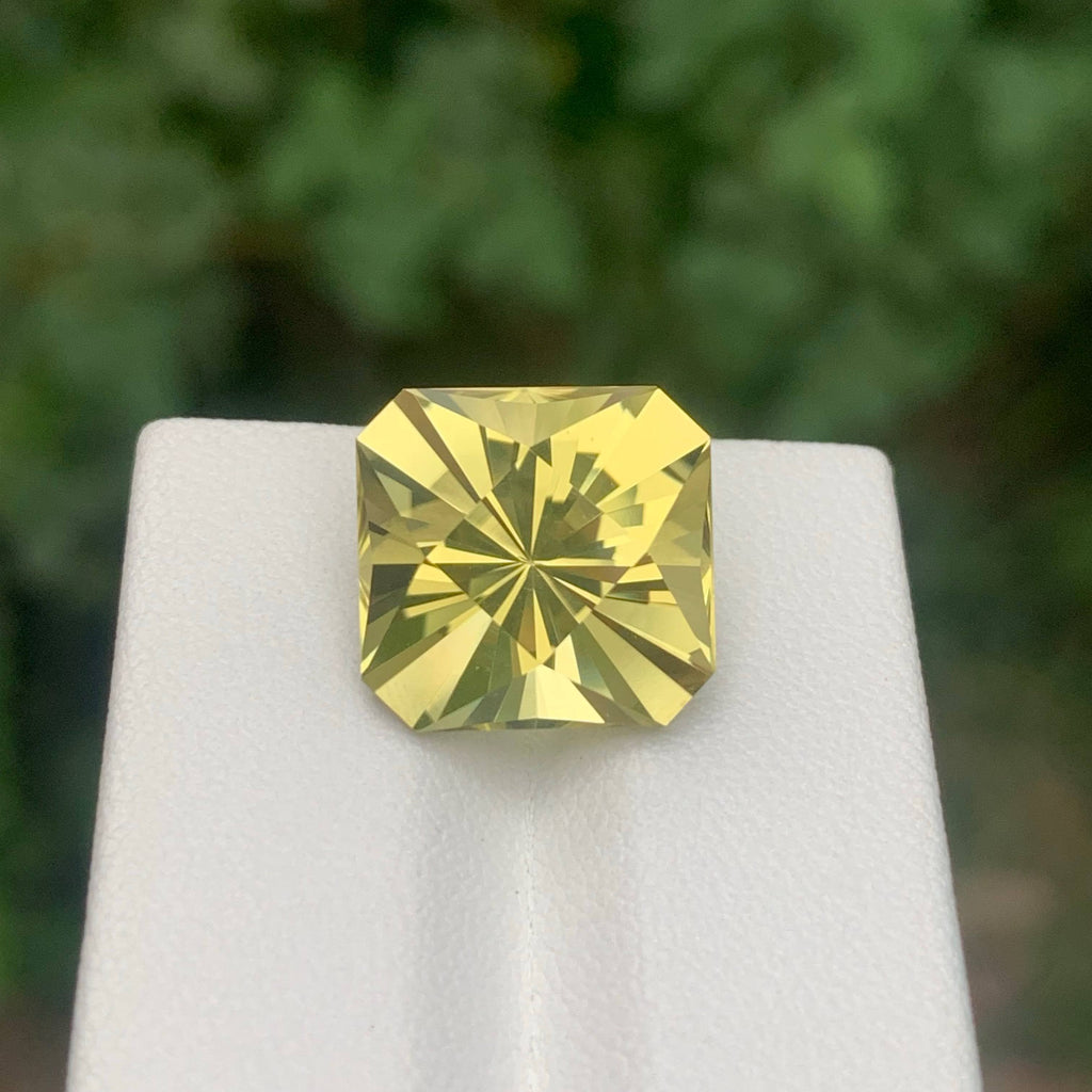 10.45 Carat Natural Loose Lemon Color Citrine Fancy Cut African Gemstone