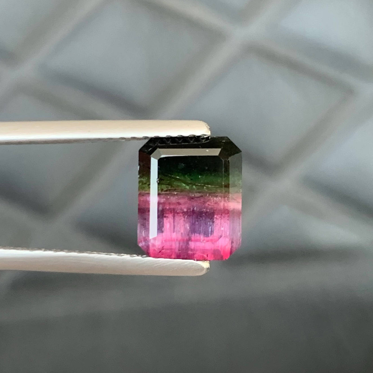3.30 Ct Bicolor Tourmaline Emerald Cut 