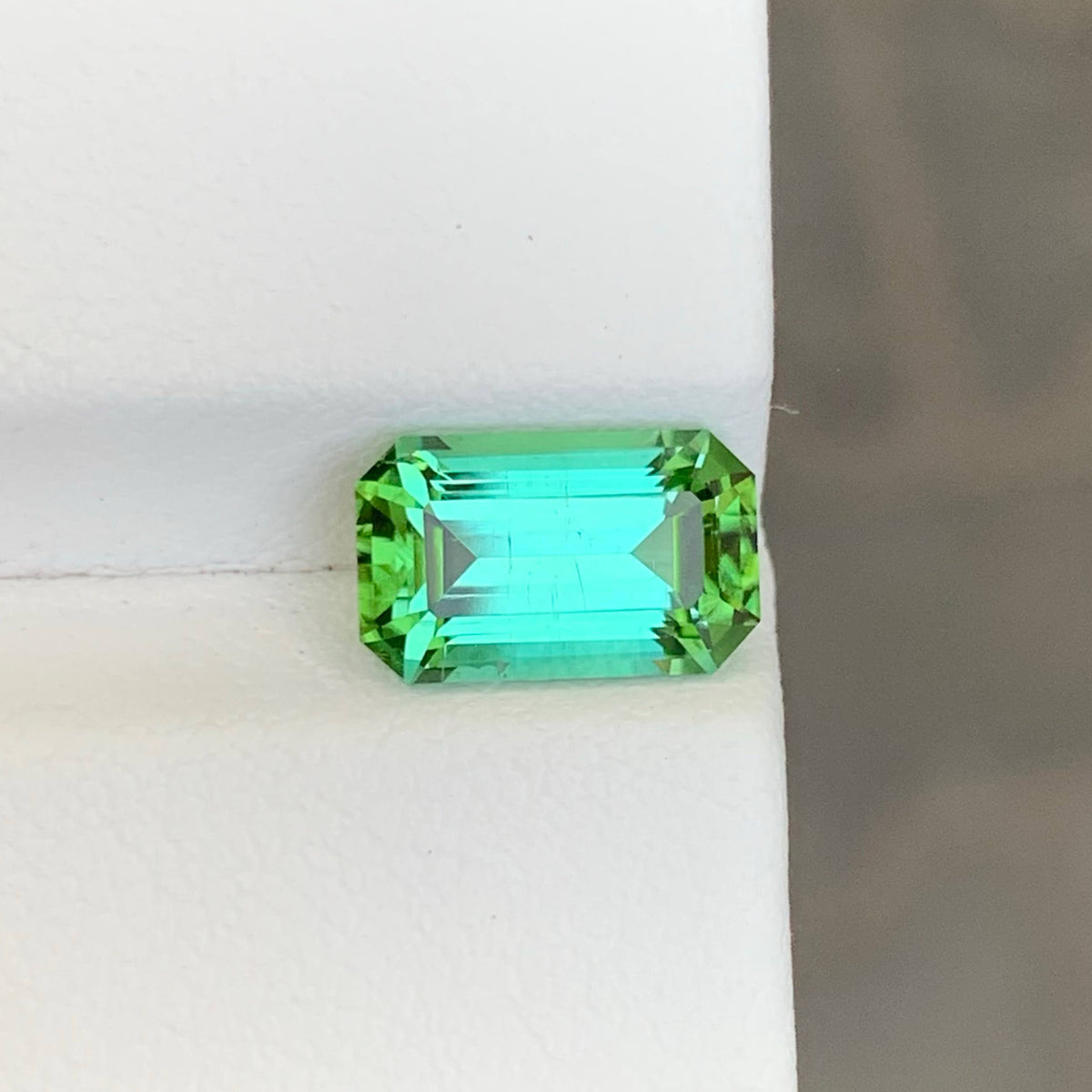 2.55 Ct Mint Green Tourmaline Emerald Cut