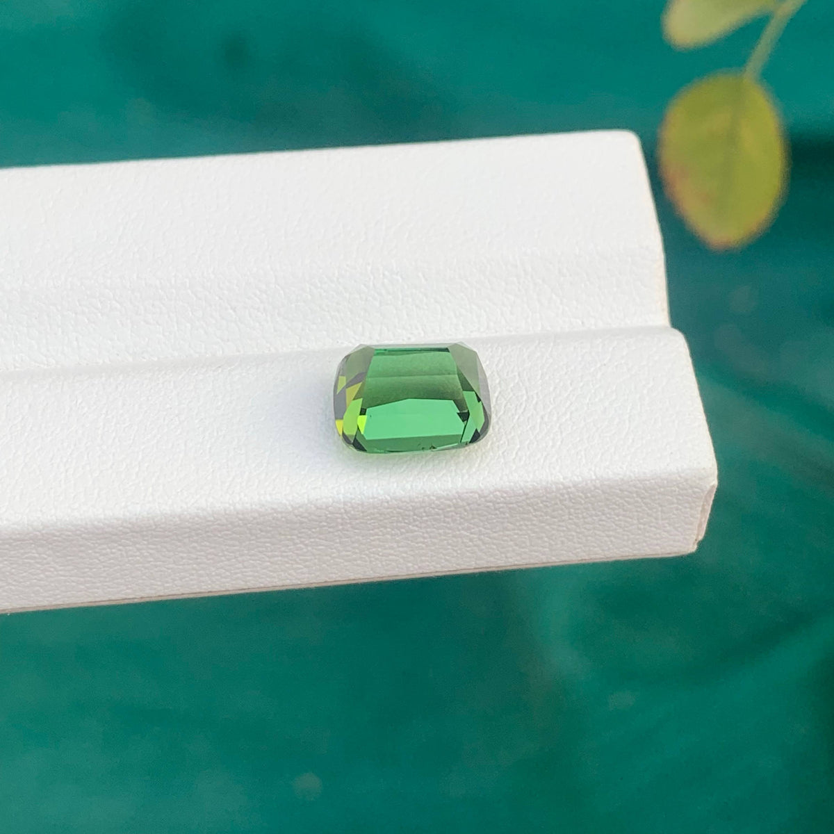 4.95 Carat Natural Loose Green Color Tourmaline Cushion Cut Afghan Gemstone