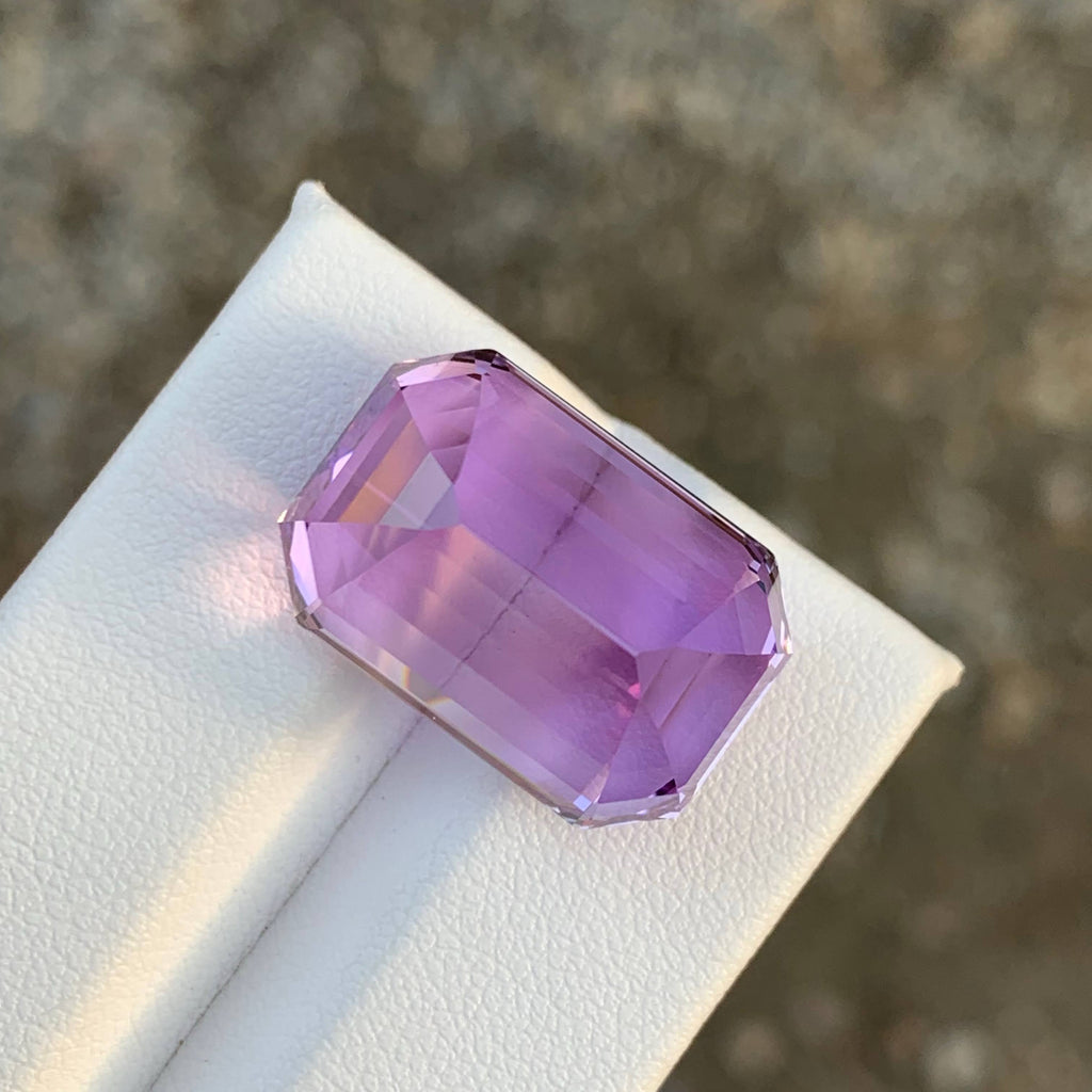 28.30 Carat Natural Loose Pink Purple Kunzite Emerald Cut Afghan Gemstone