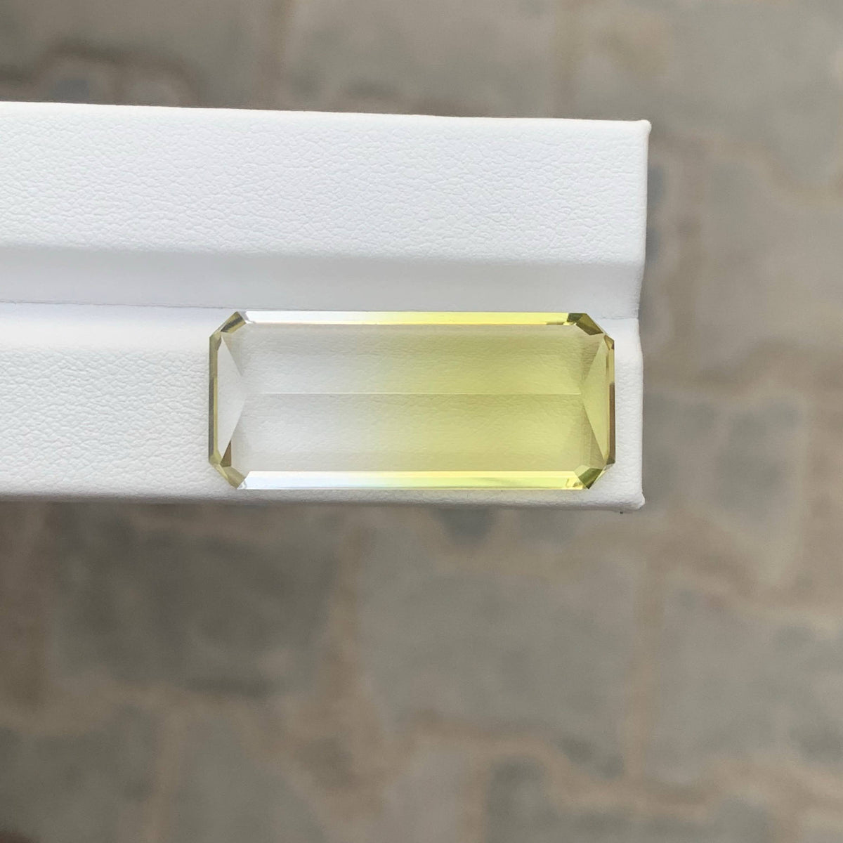 33.00 Carat Bicolor Citrine Emerald Cut Africa Loupe Clean Untreated