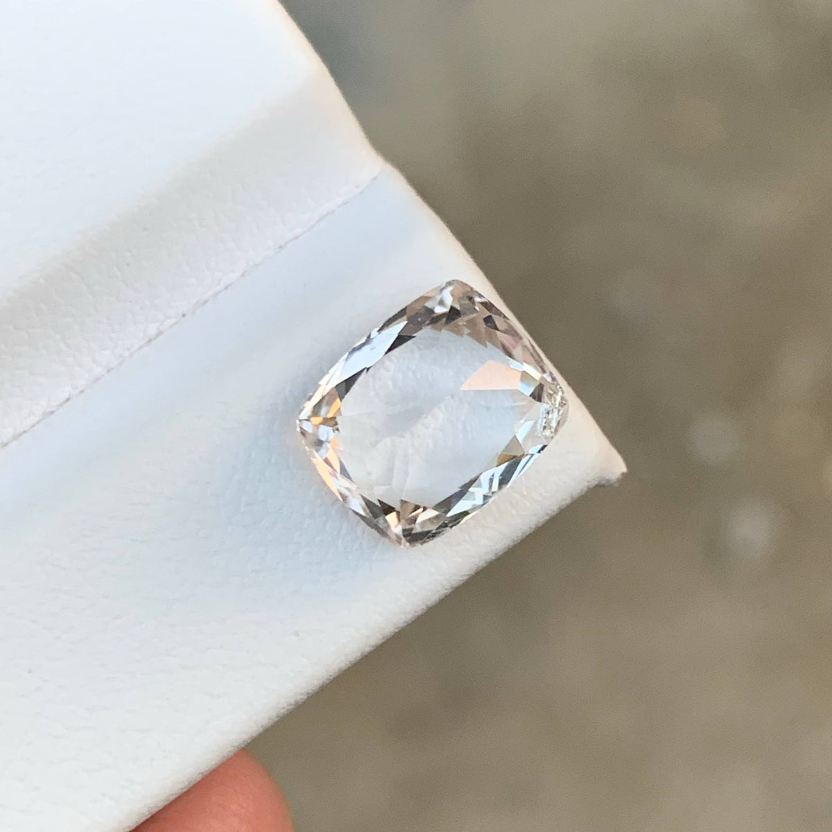 4.40 Carat Natural Loose Golden Color Topaz Stone Cushion Cut Pakistan Gemstone