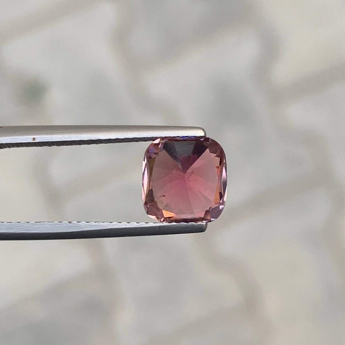 2.65 Carat Natural Loose Peach Pink Color Tourmaline Stone Cushion Cut Afghan VVS Untreated Gemstone