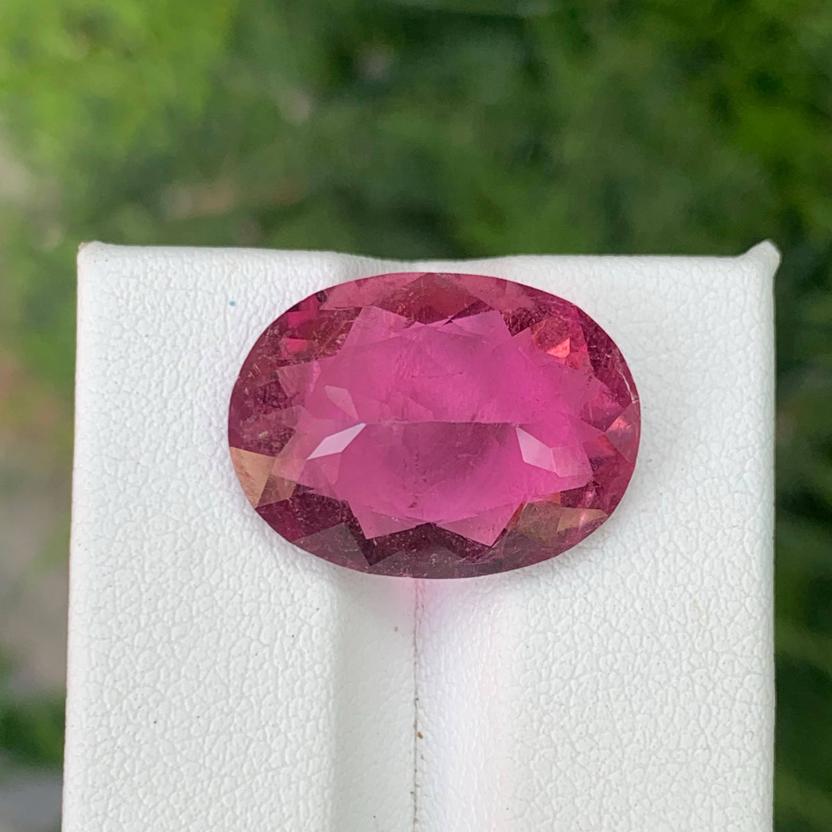 13.30 Carat Natural Loose Red Rubelite Tourmaline Stone Oval Cut Afghan Gemstone