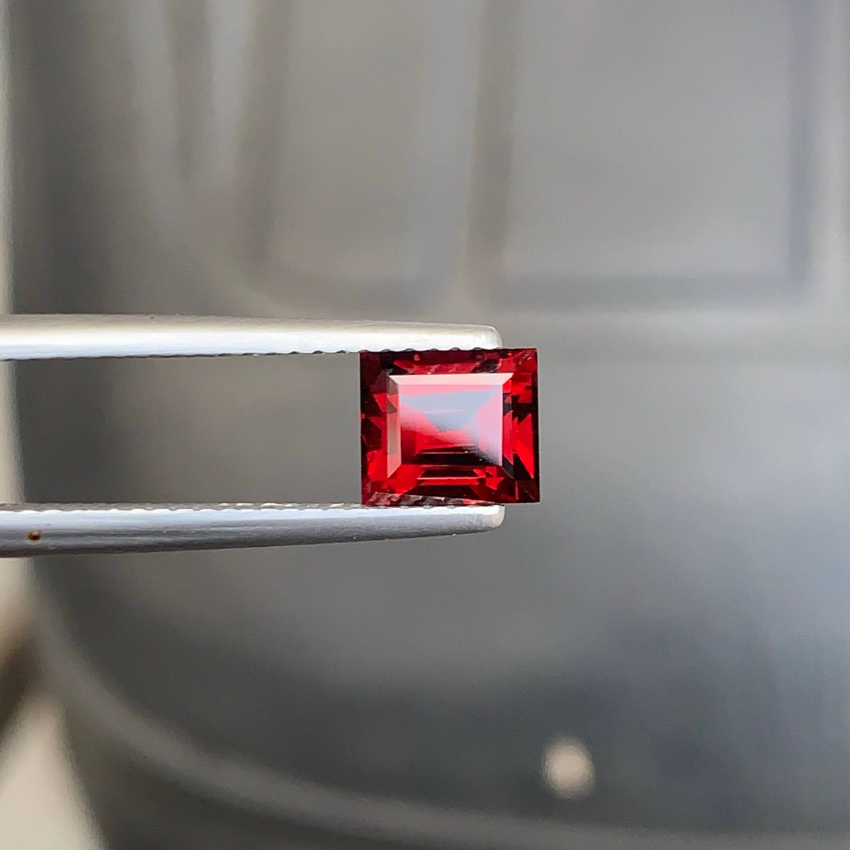 1.90 Carat Sweet Red Garnet Baguette Cut African Untreated VVS