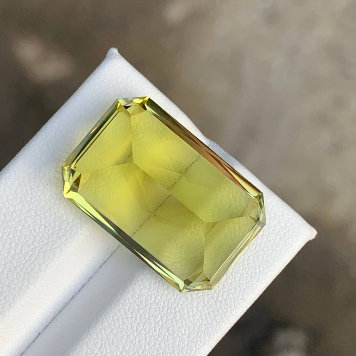 28.90 Carat Lemon Color Citrine Fancy Cushion Cut African Gemstone