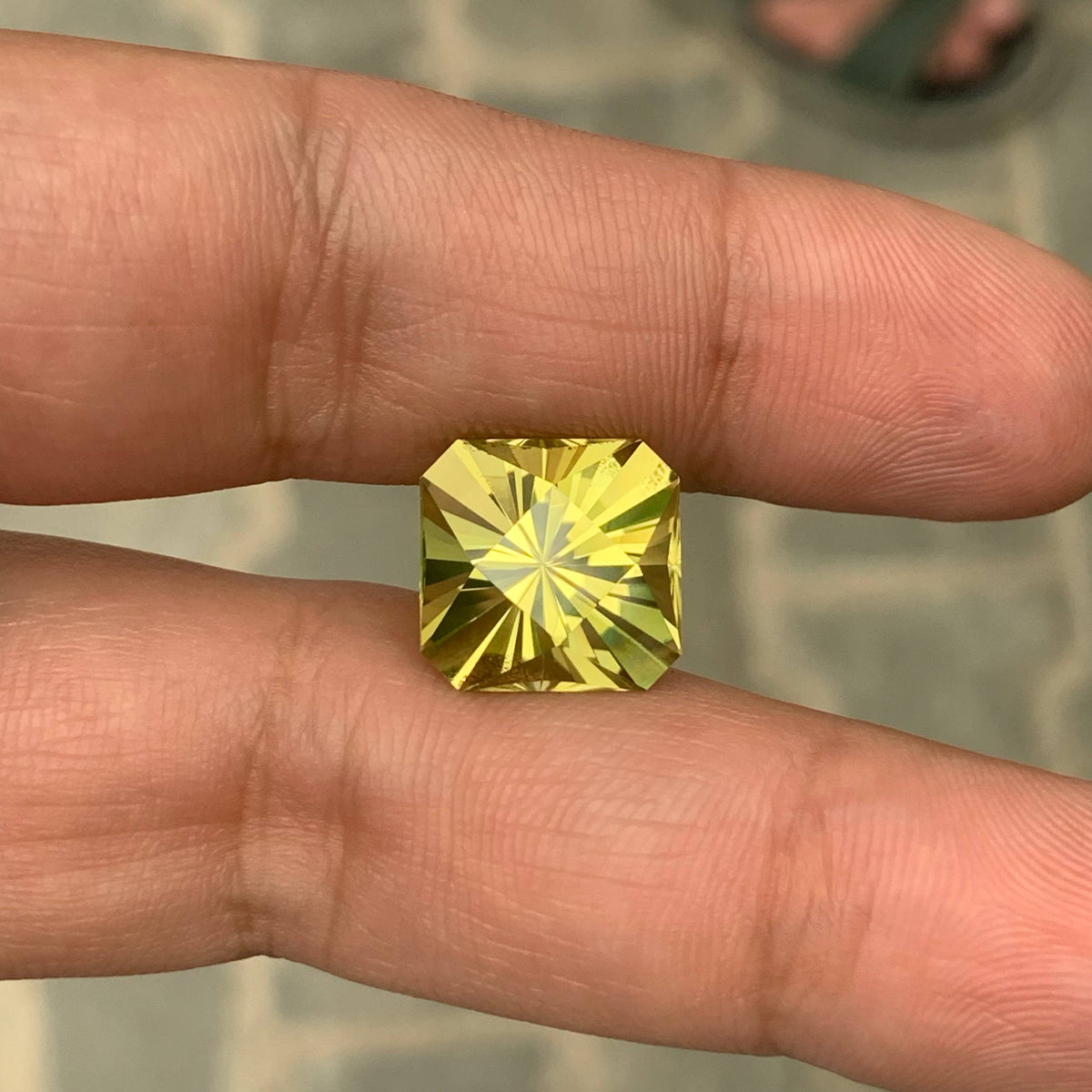 10.45 Carat Natural Loose Lemon Color Citrine Fancy Cut African Gemstone