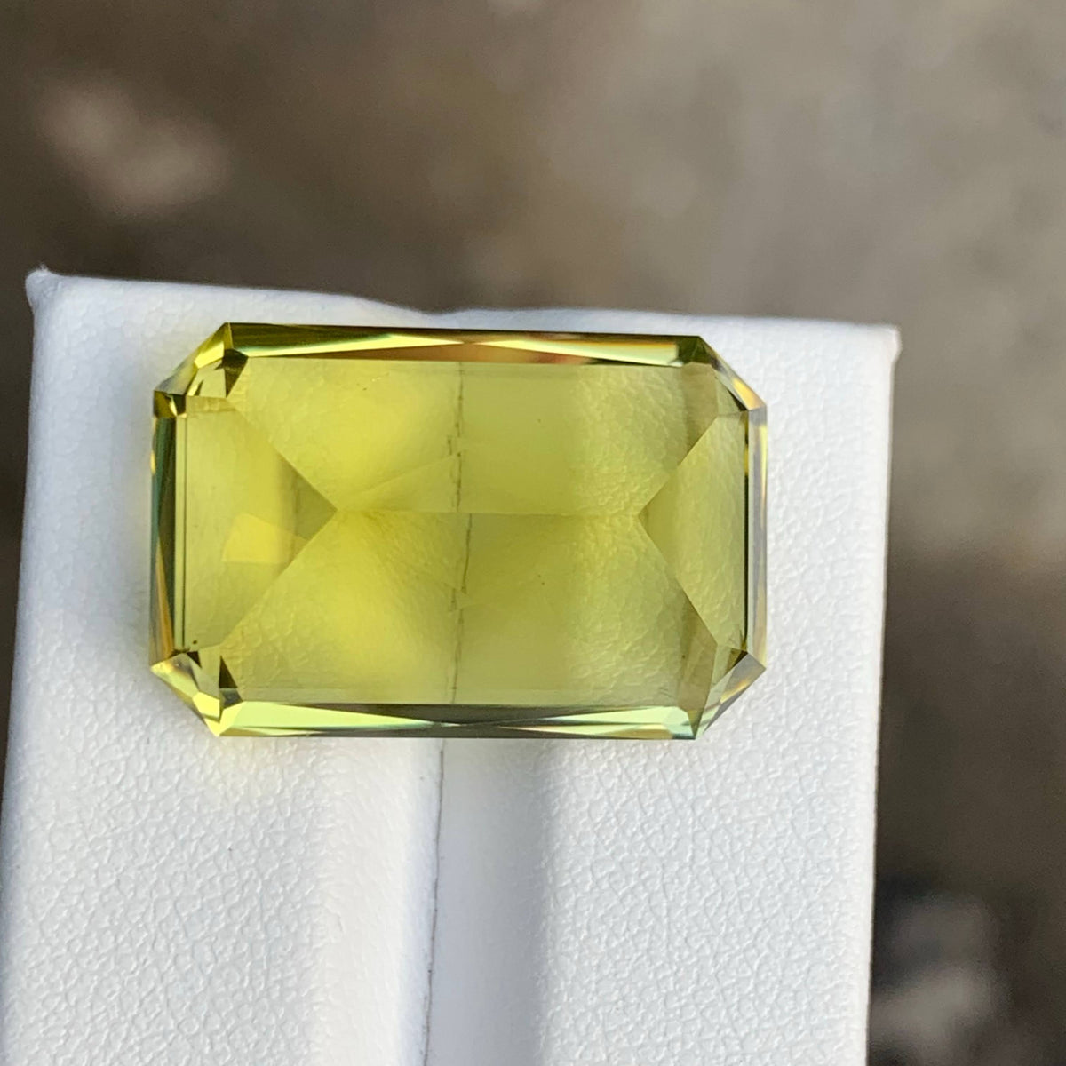 28.90 Carat Lemon Color Citrine Fancy Cushion Cut African Gemstone