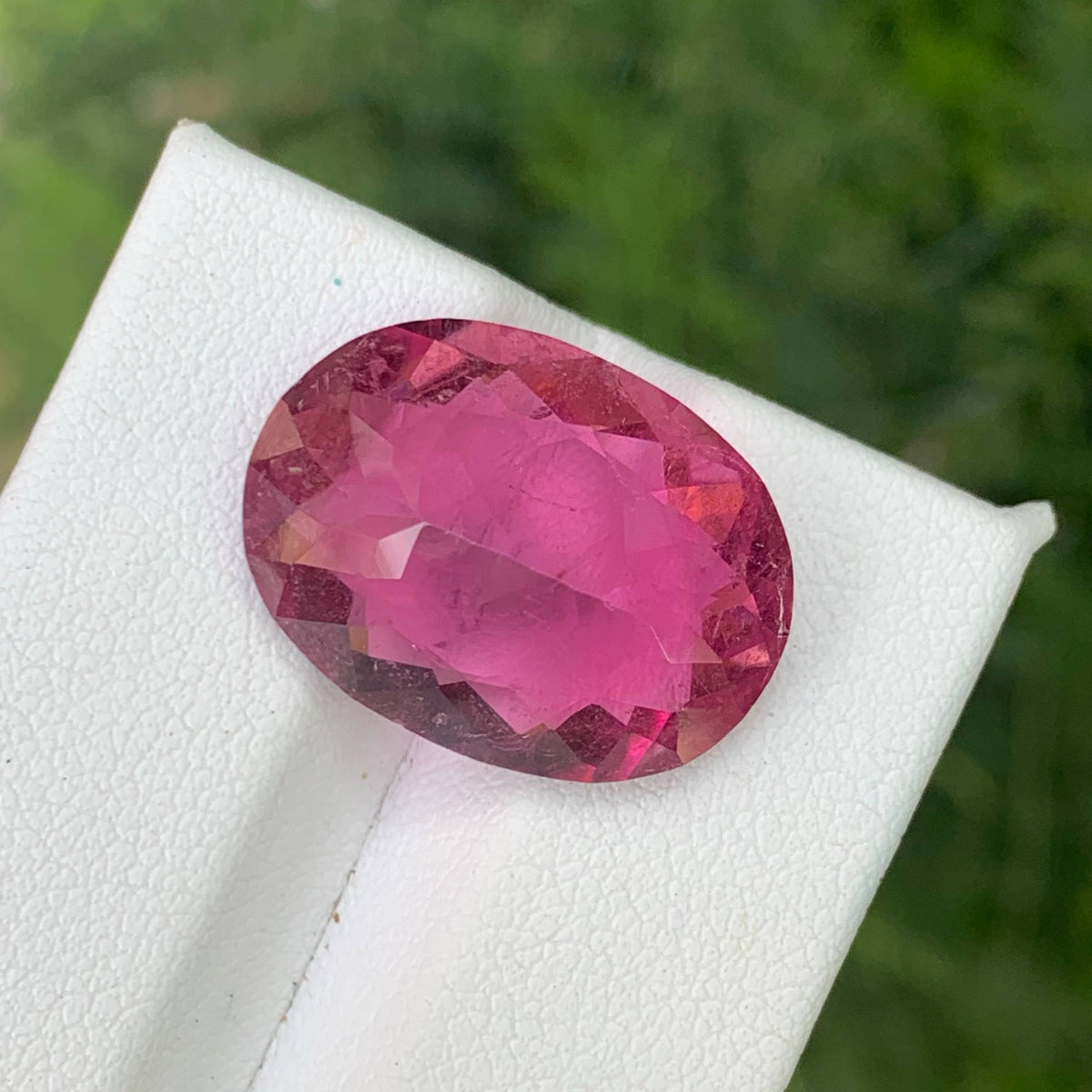 13.30 Carat Natural Loose Red Rubelite Tourmaline Stone Oval Cut Afghan Gemstone