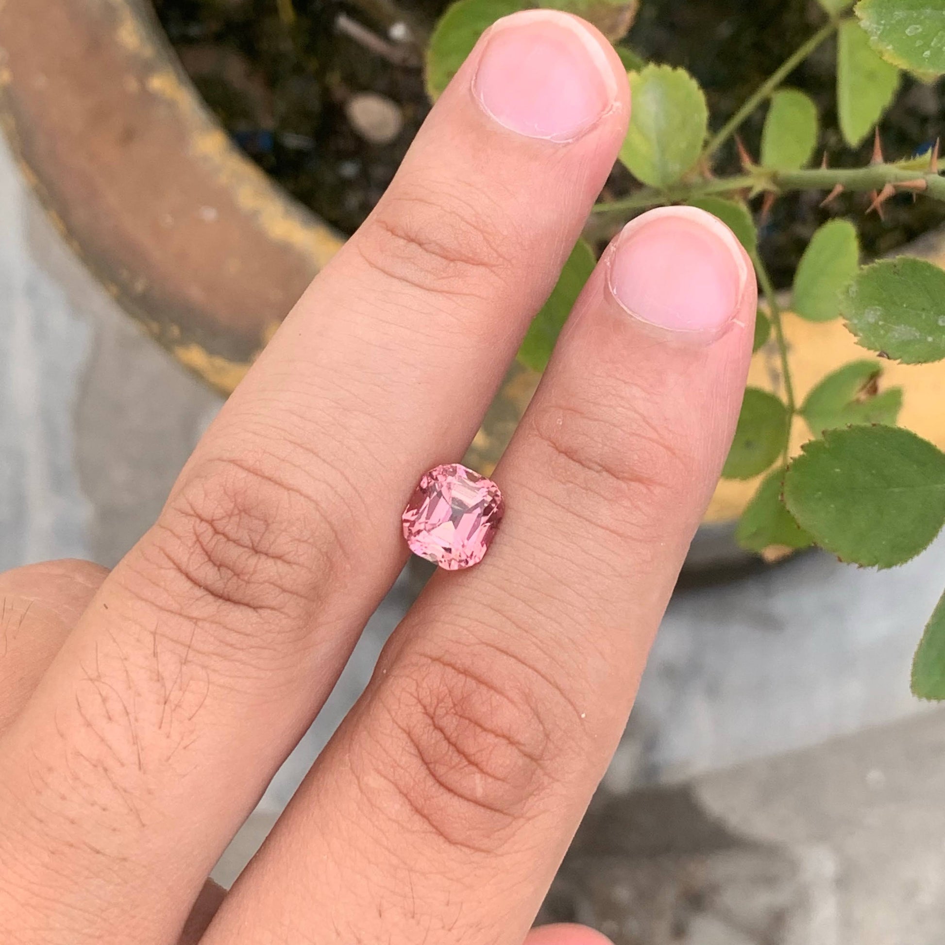 3Ct Natural Baby Pink Tourmaline Cushion