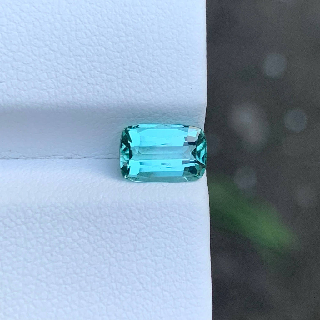 1.40 Carat Sea Foam Tourmaline Cushion Cut Afghanistan | Eye Clean Untreated
