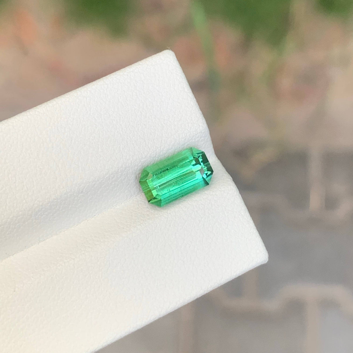 2.50 Carat Natural Loose Mint Green Tourmaline Emerald Cut Afghan Gemstone
