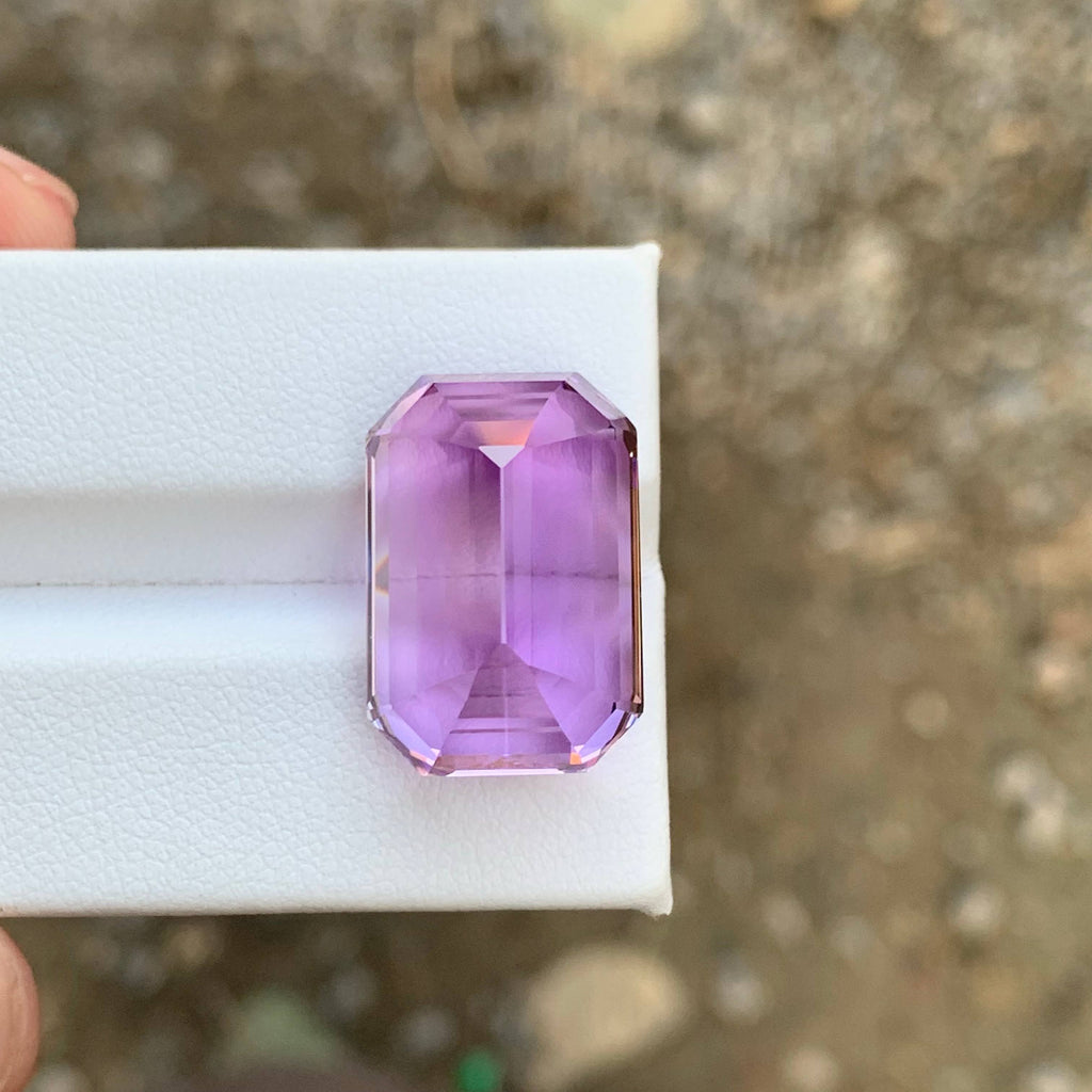 28.30 Carat Natural Loose Pink Purple Kunzite Emerald Cut Afghan Gemstone