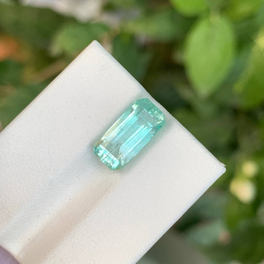 2.85 Carats Loose Emerald Stone Emerald Cut Natural Afghan Gemstone