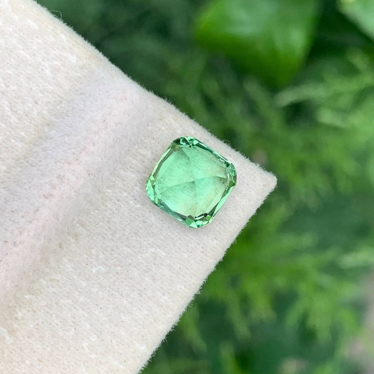 2.40 Carat Natural Loose Bluish Green Tourmaline Cushion Afghan Gemstone