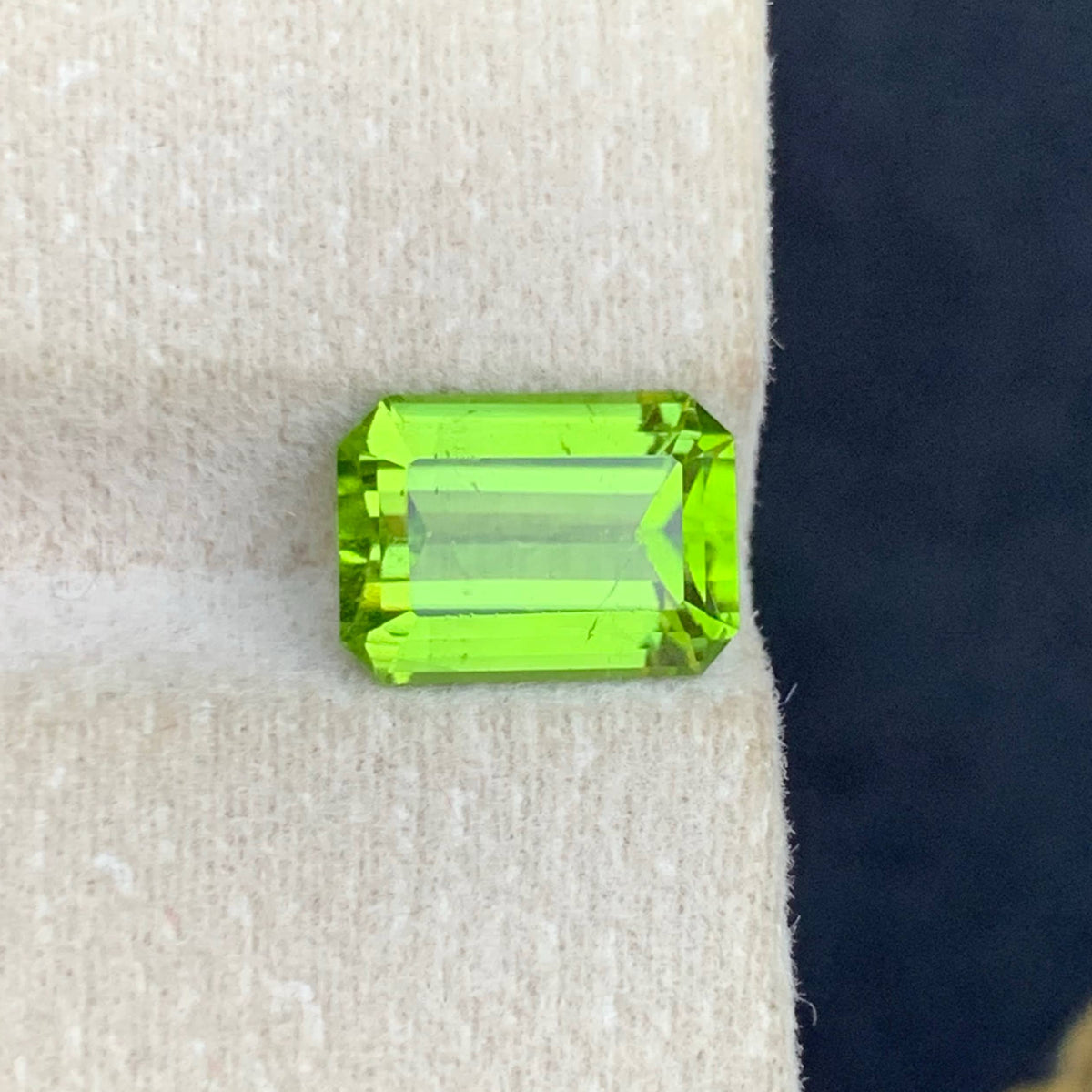 3.25 Ct Green Peridot Emerald Cut