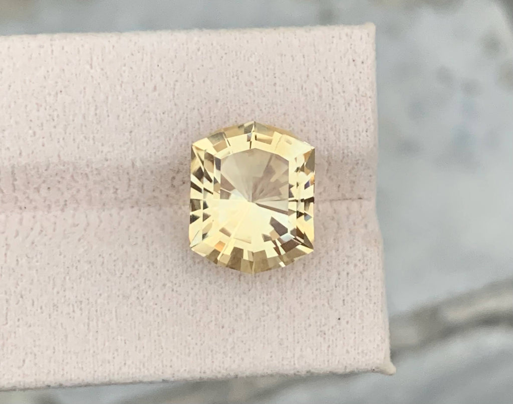 7.90 Carat Natural Loose Golden Color Citrine Fancy Cut Brazilian Gemstone