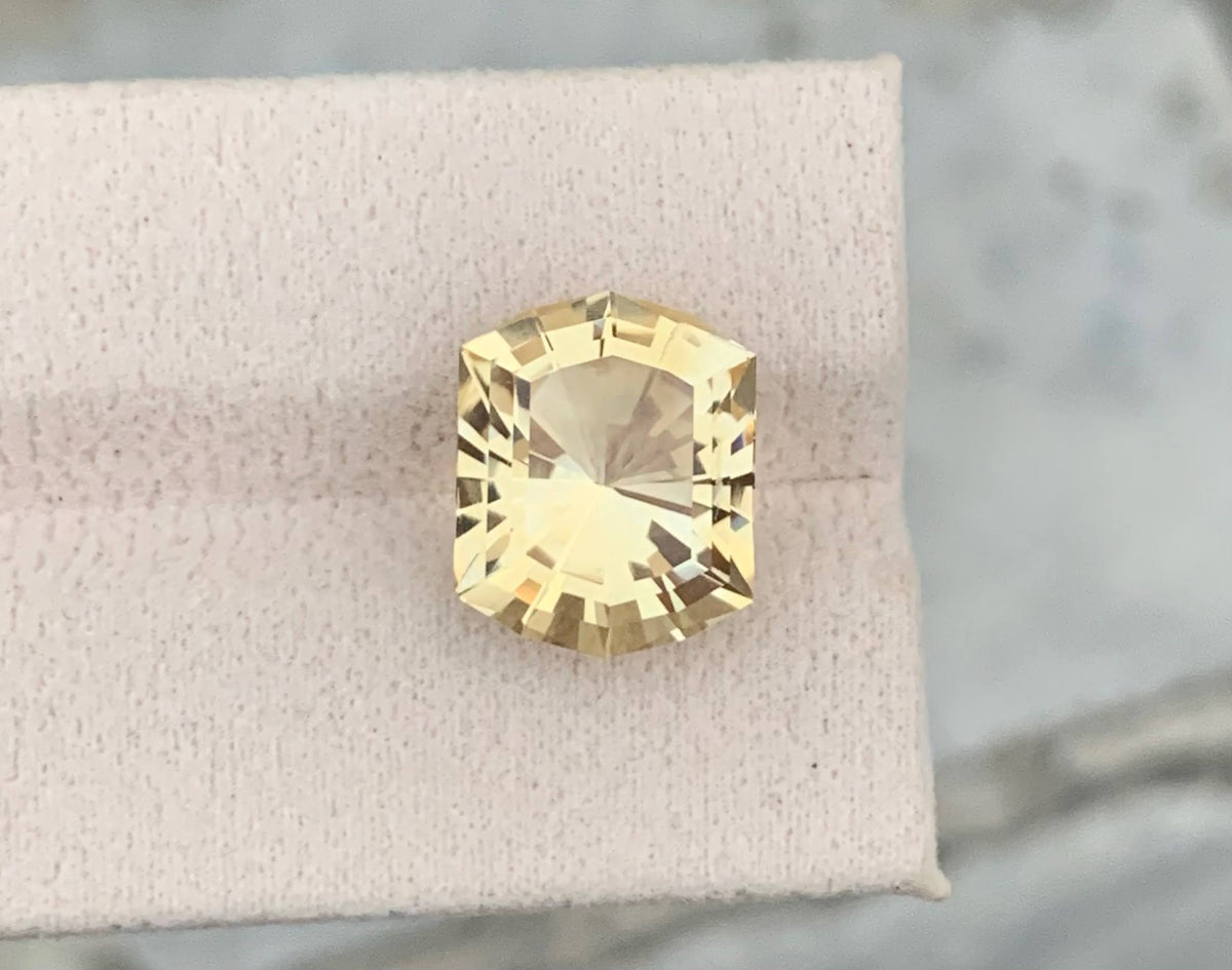 7.90 Carat Natural Loose Golden Color Citrine Fancy Cut Brazilian Gemstone