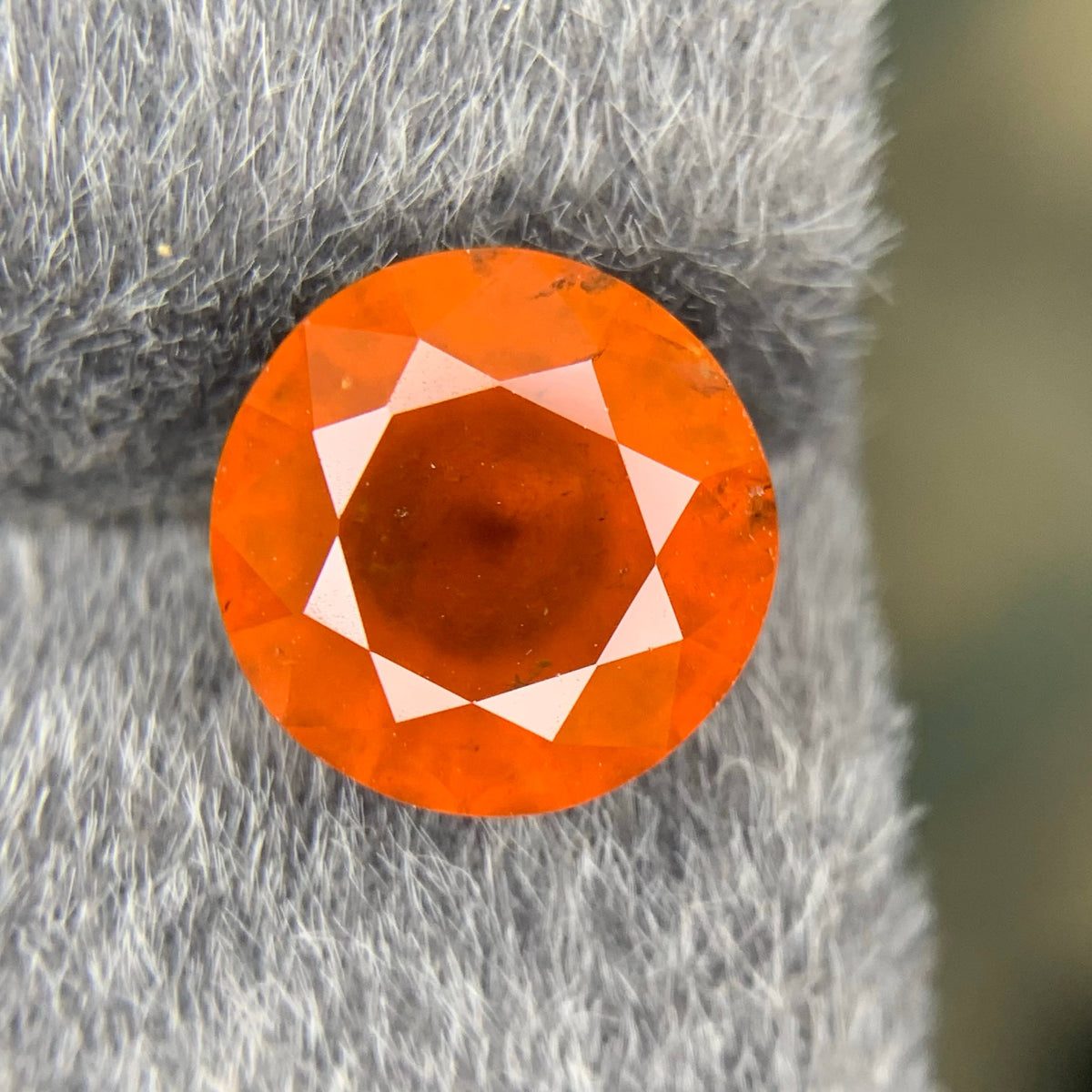 4.35 Carat Fanta Color Hessonite Garnet Round Cut Madagascar | SI Untreated