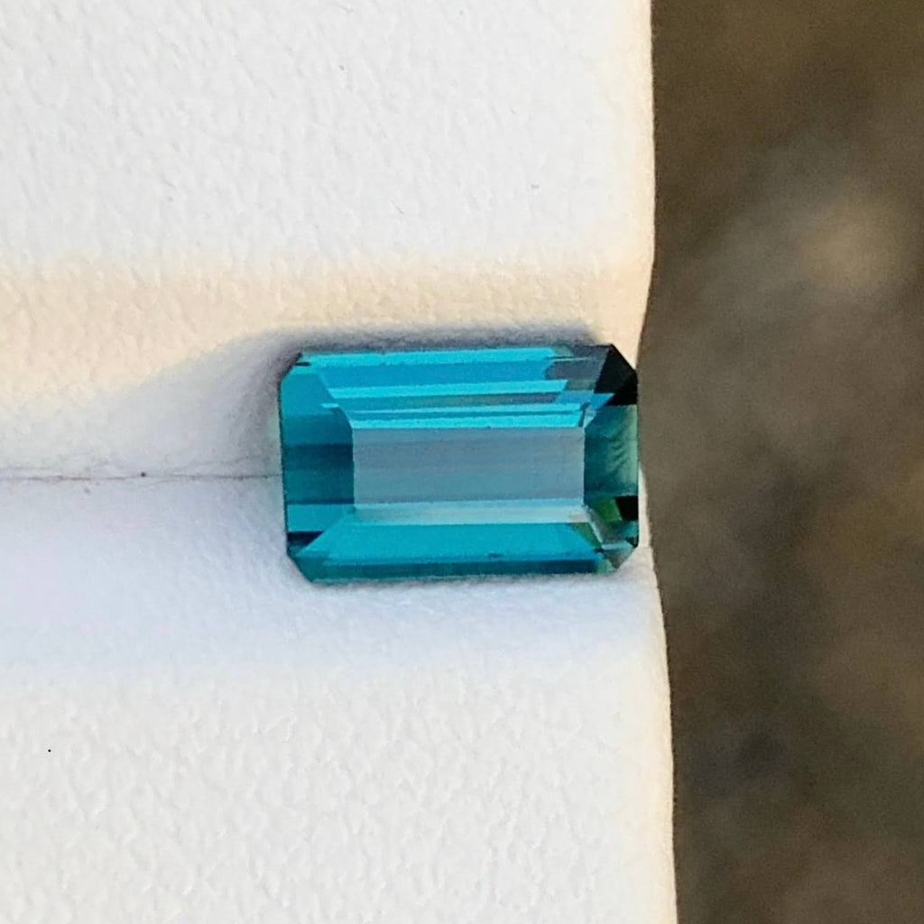 1.45 Ct Blue Tourmaline Emerald Cut