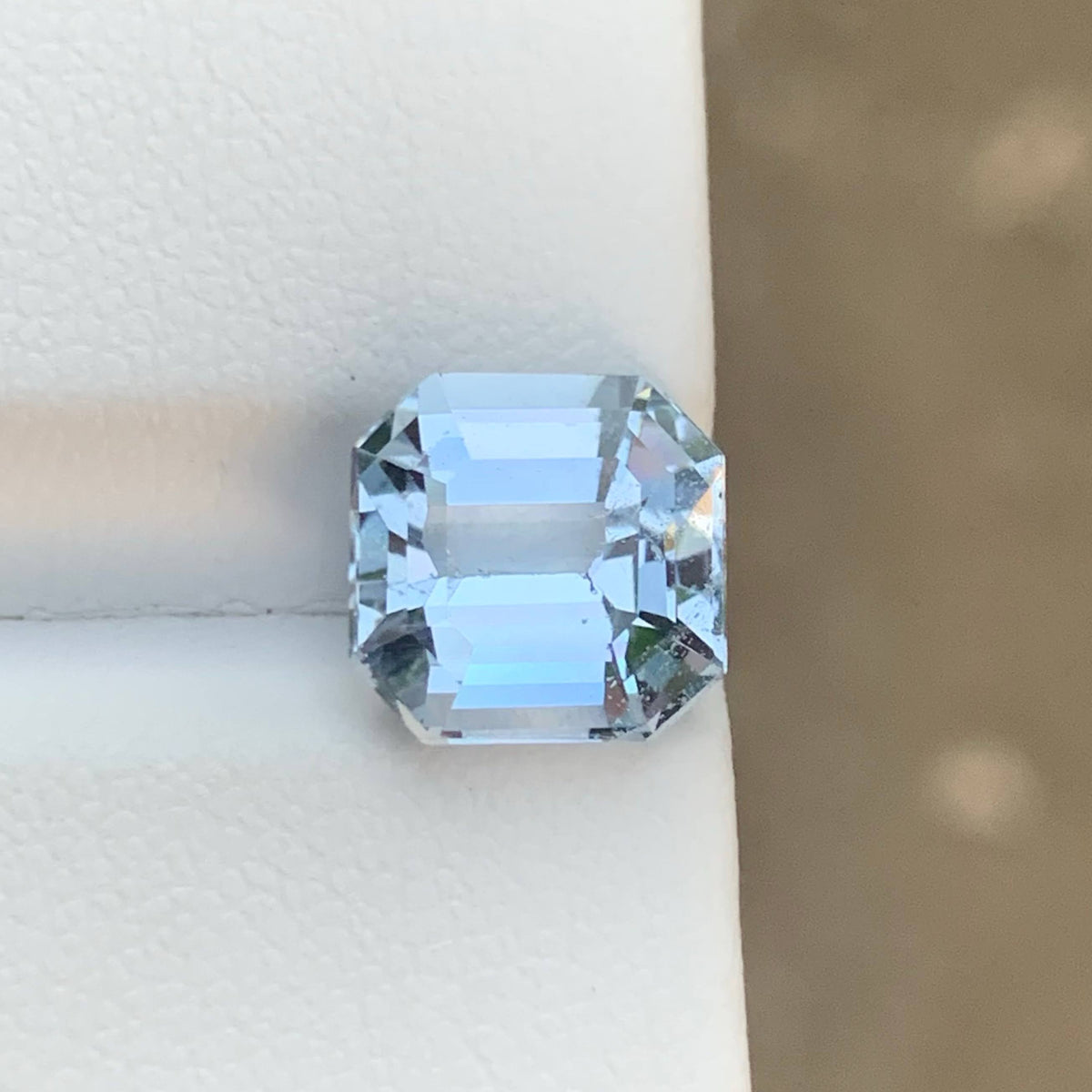 3.30 Ct Aquamarine Goshenite Asscher