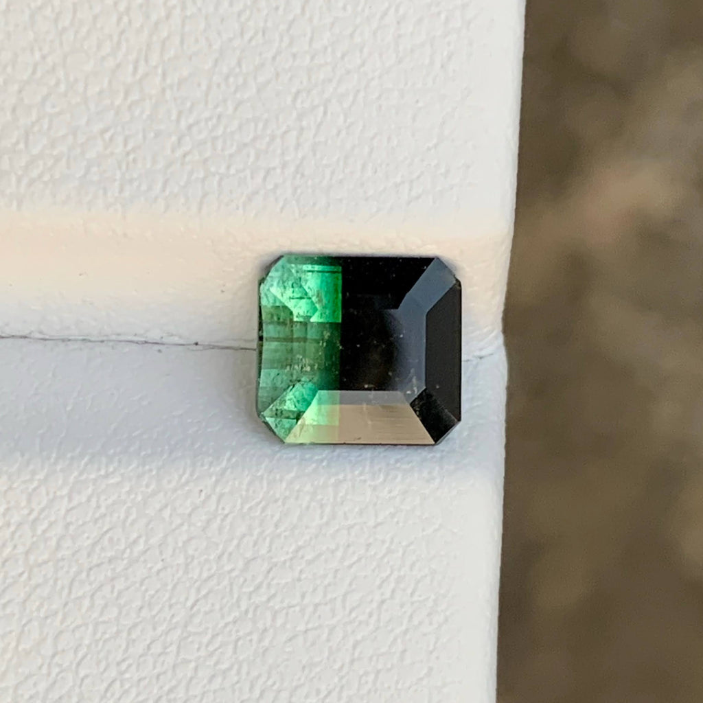 1.70 Ct Bicolor Tourmaline Emerald Cut