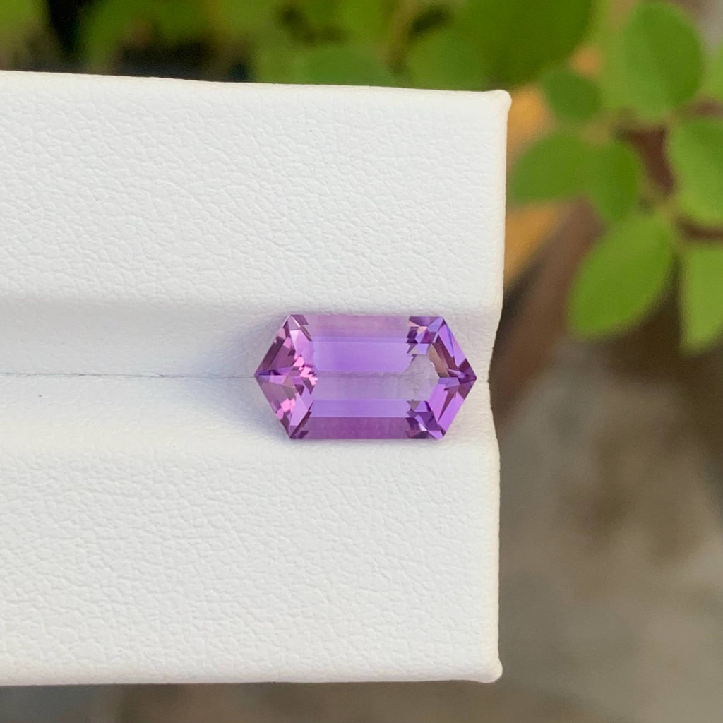 3.05 Carat Natural Loose Purple Amethyst Stone Fancy Cut Brazilian Gemstone