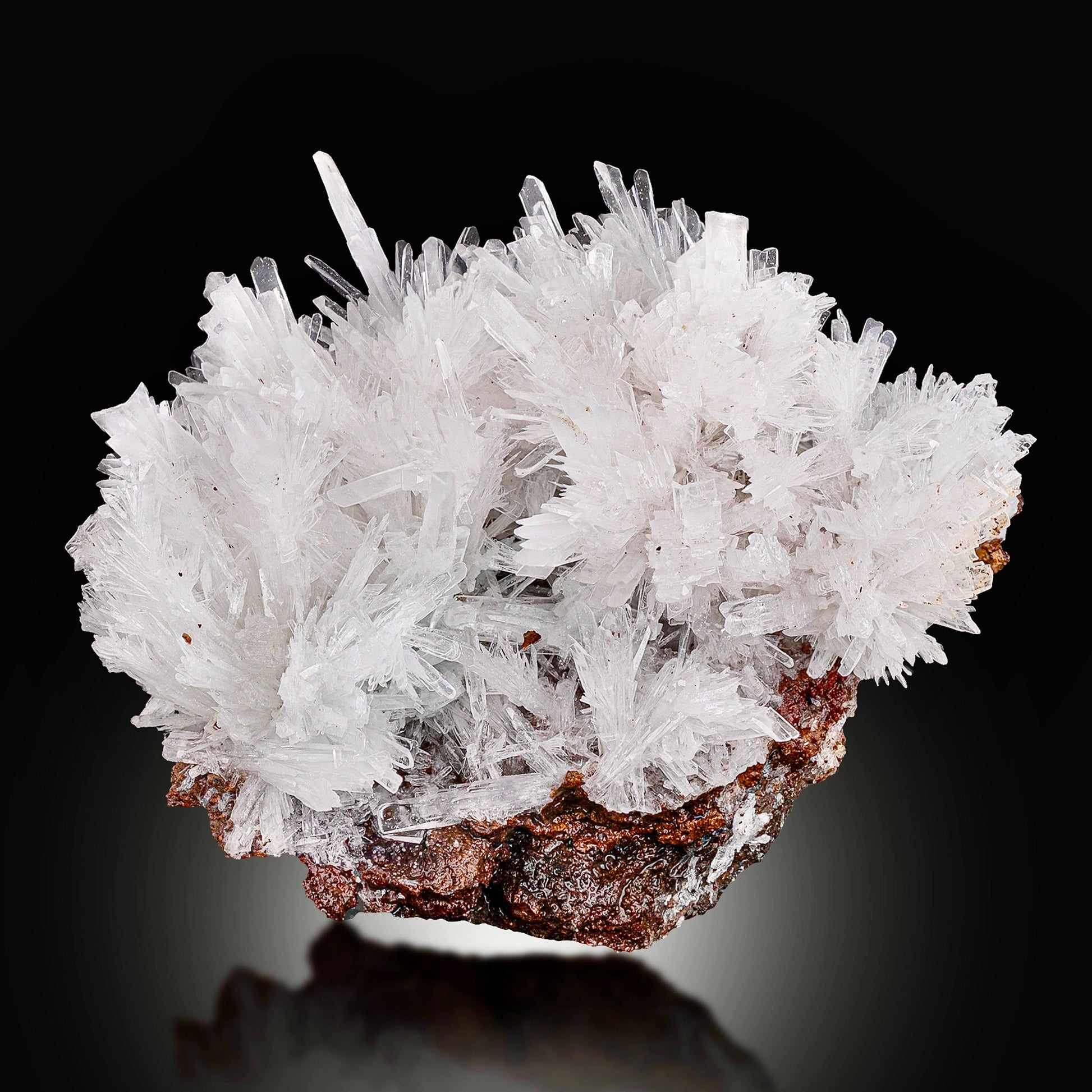 Aragonite Cluster On Lemonite