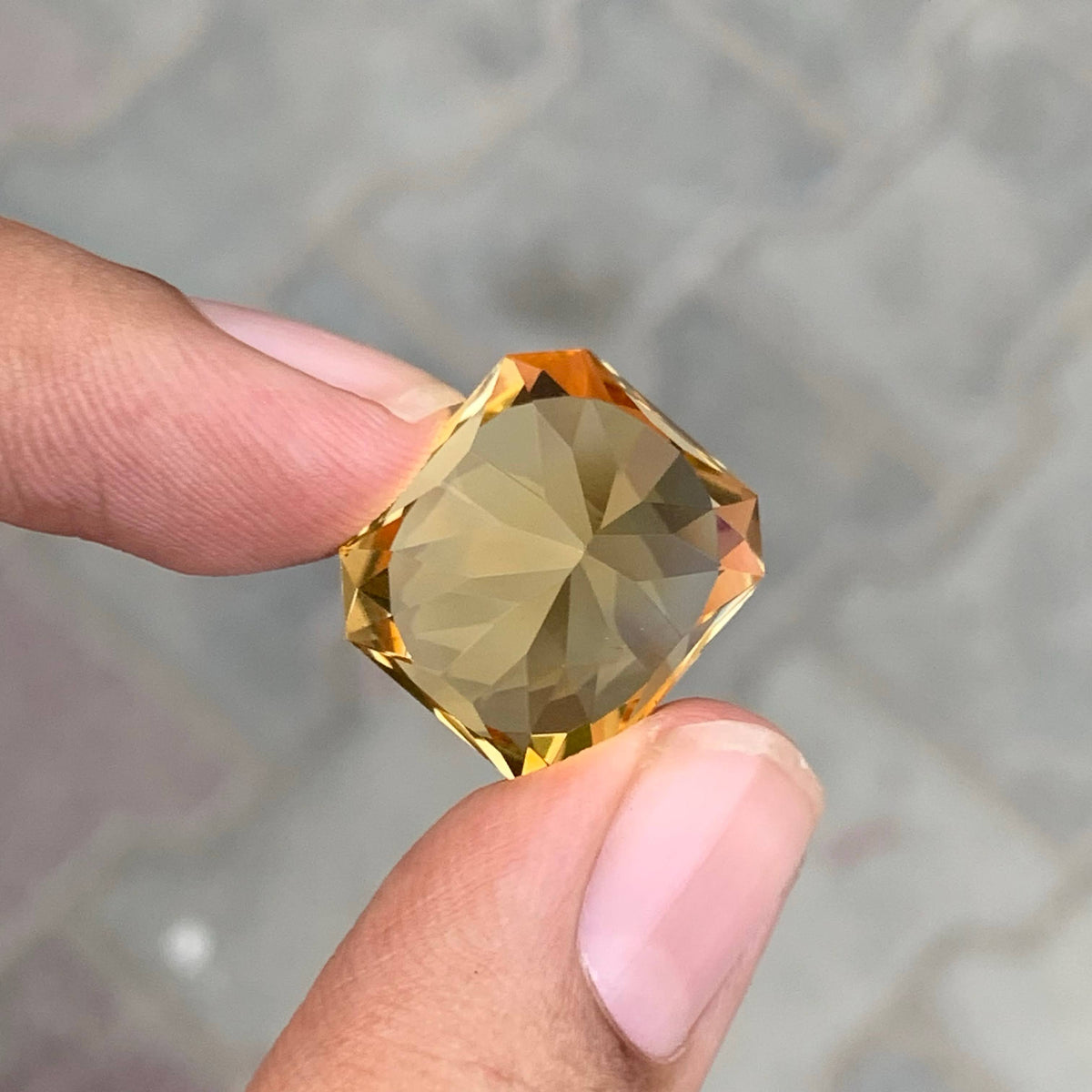 24.65 Carat Natural Loose Golden Color Citrine Fancy Cut African Gemstone