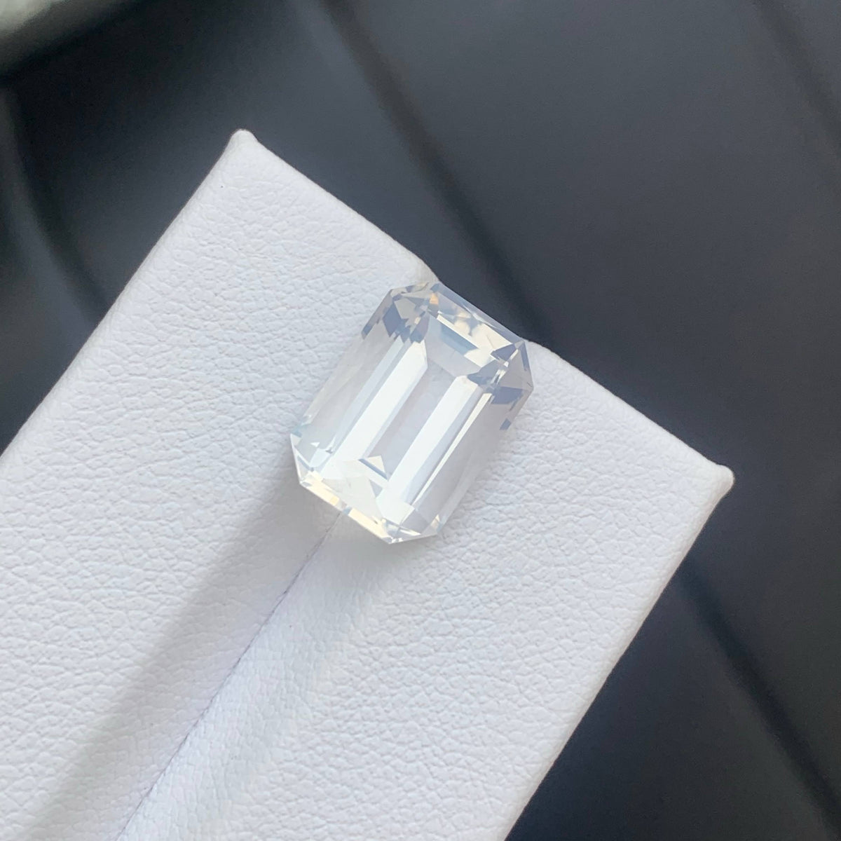 6.30 Carat Milky Quartz Fancy Emerald Cut Africa VVS Untreated
