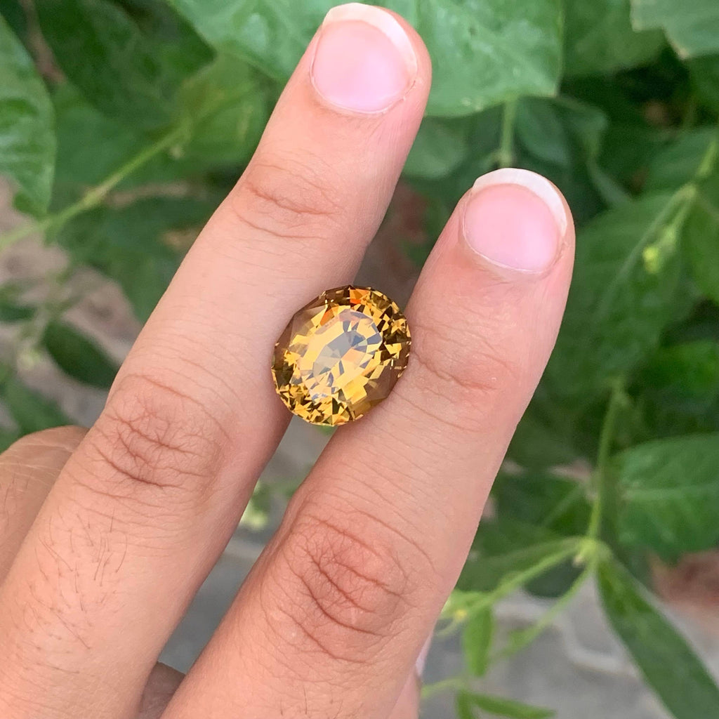 13.35 Ct Natural Golden Citrine Oval 