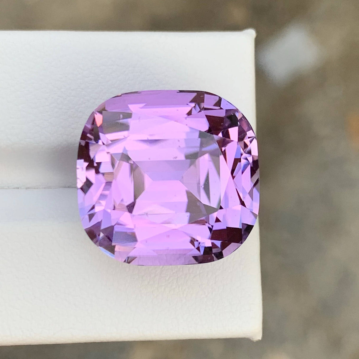 38.00 Carat Natural Loose Purple Kunzite Stone Cushion Cut Afghan Gemstone