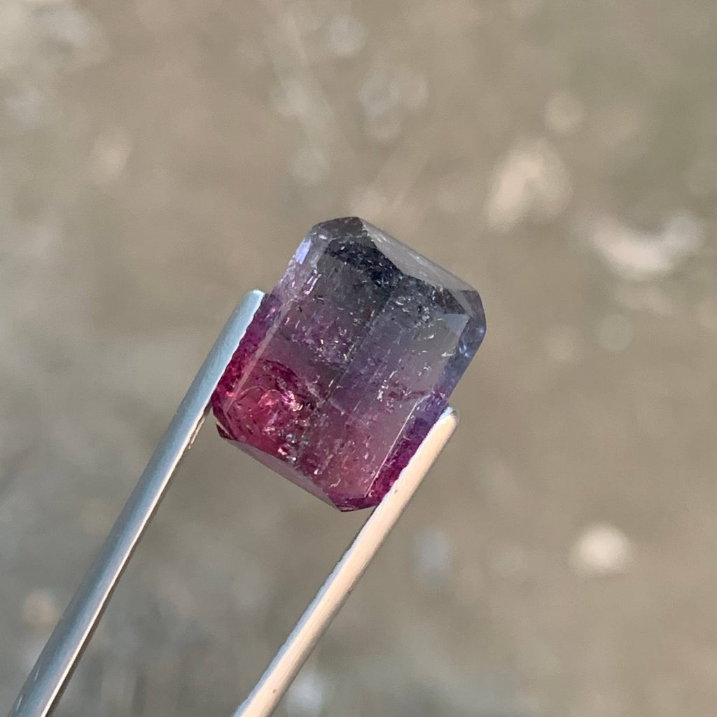 12.50 Carat Natural Loose Bicolor Tourmaline Stone Cushion Cut Afghan Gemstone