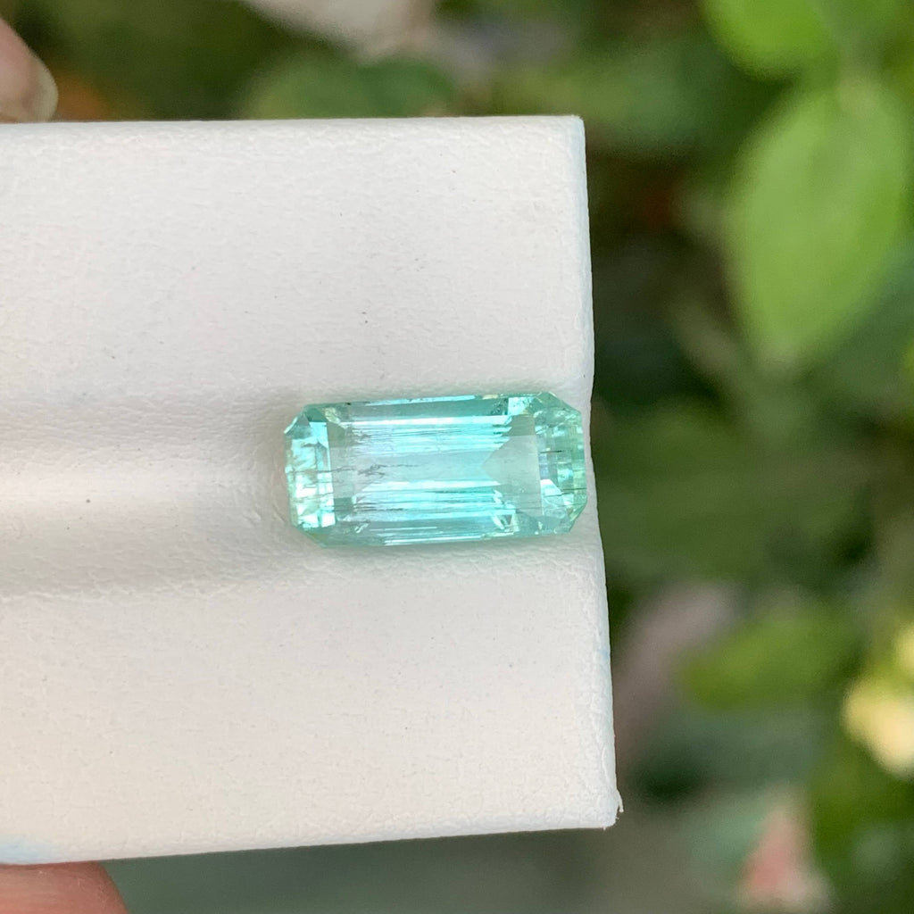 2.85 Carats Loose Emerald Stone Emerald Cut Natural Afghan Gemstone
