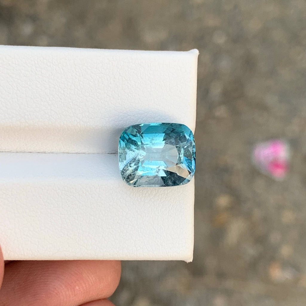 7.55 Carat Natural Loose Unique Color Tourmaline Cushion Cut Afghan Gemstone