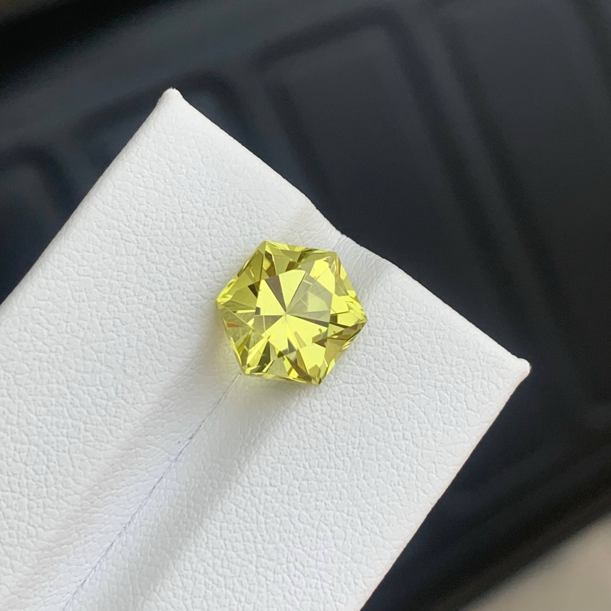 3.90 Carat Lemon Color Citrine Fancy Cut Africa VVS Untreated