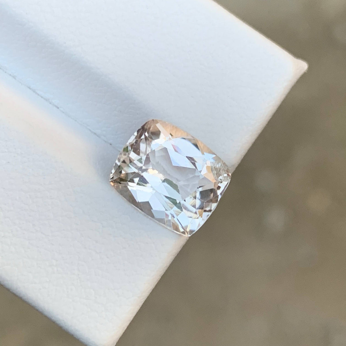 4.40 Carat Natural Loose Golden Color Topaz Stone Cushion Cut Pakistan Gemstone
