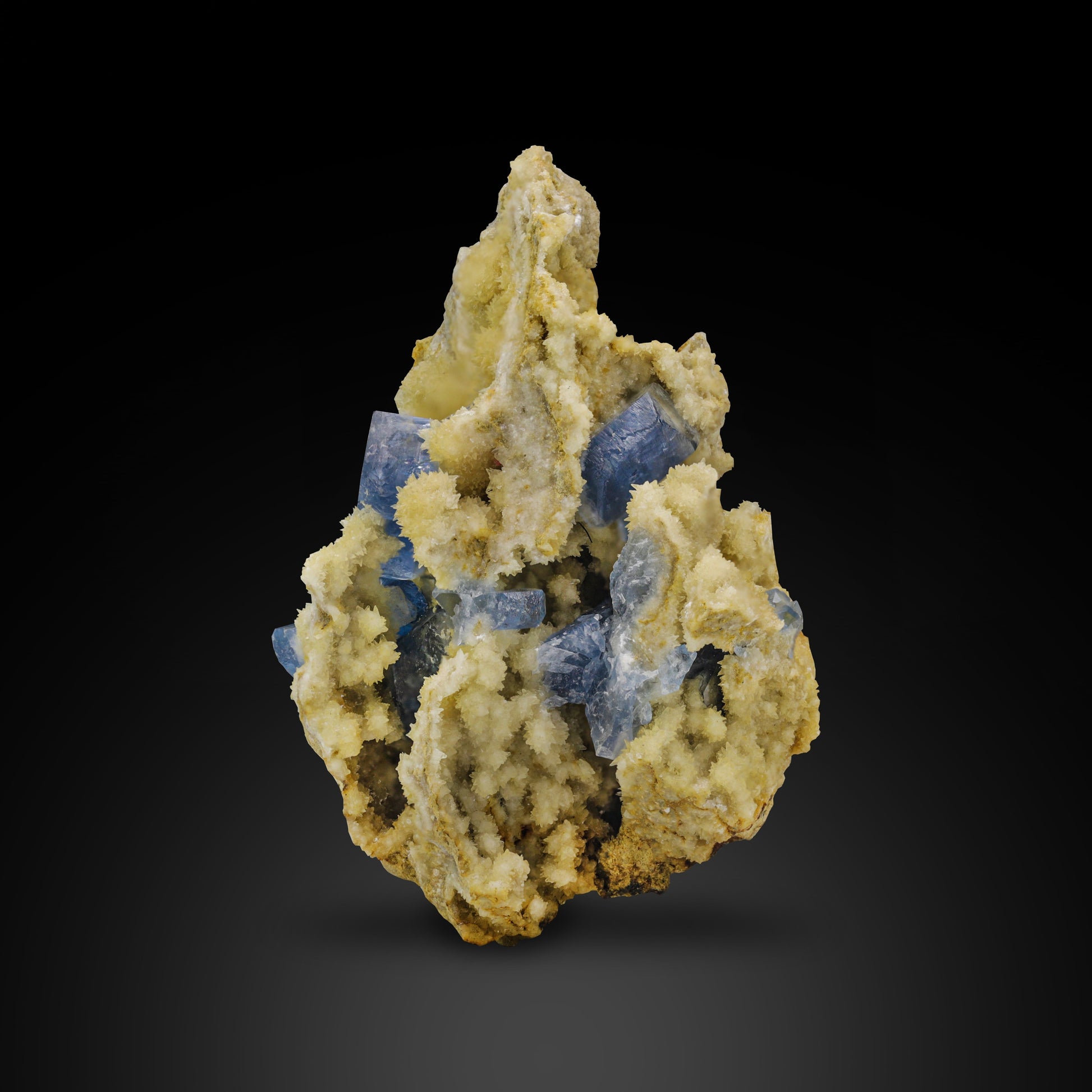 Celestite Crystals On Calcite Matrix From Afghanistan