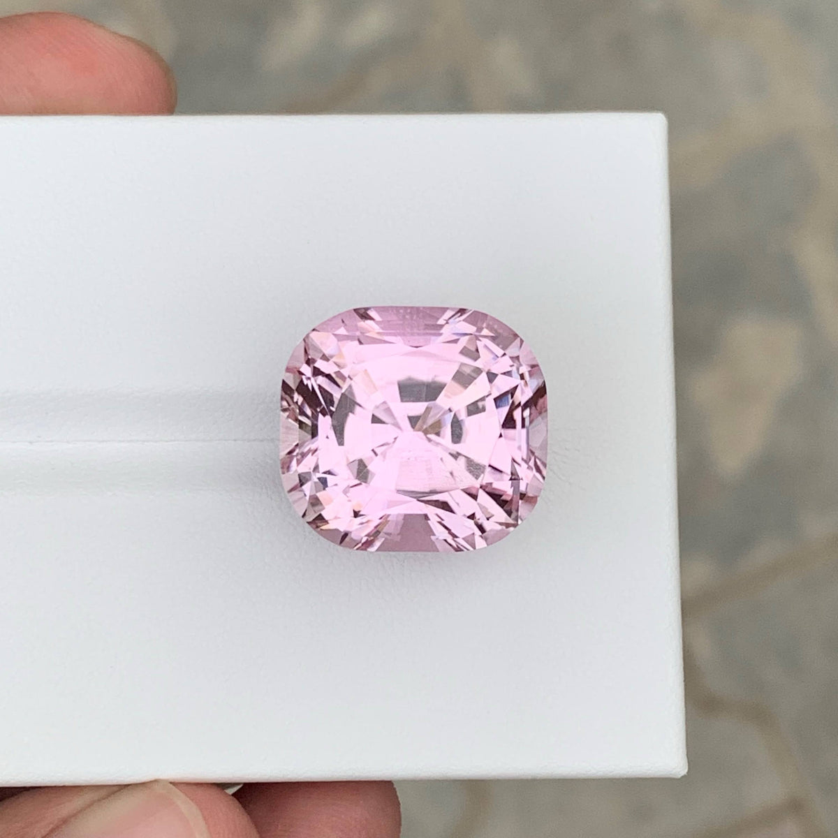 43.25 Carat Pink Kunzite Cushion Cut Afghanistan Loupe Clean Untreated