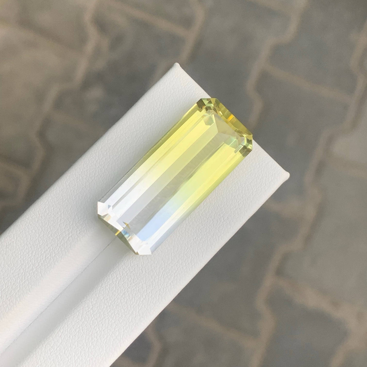 33.00 Carat Bicolor Citrine Emerald Cut Africa Loupe Clean Untreated